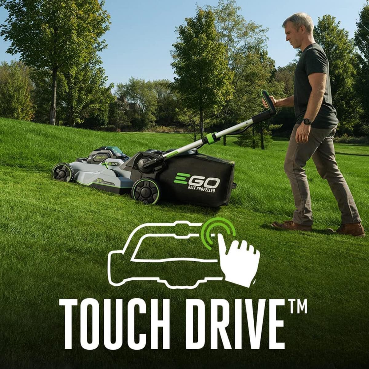 EGO Power+ 21" Select Cut Battery-Powered Self-Propelled Lawn Mower, , large