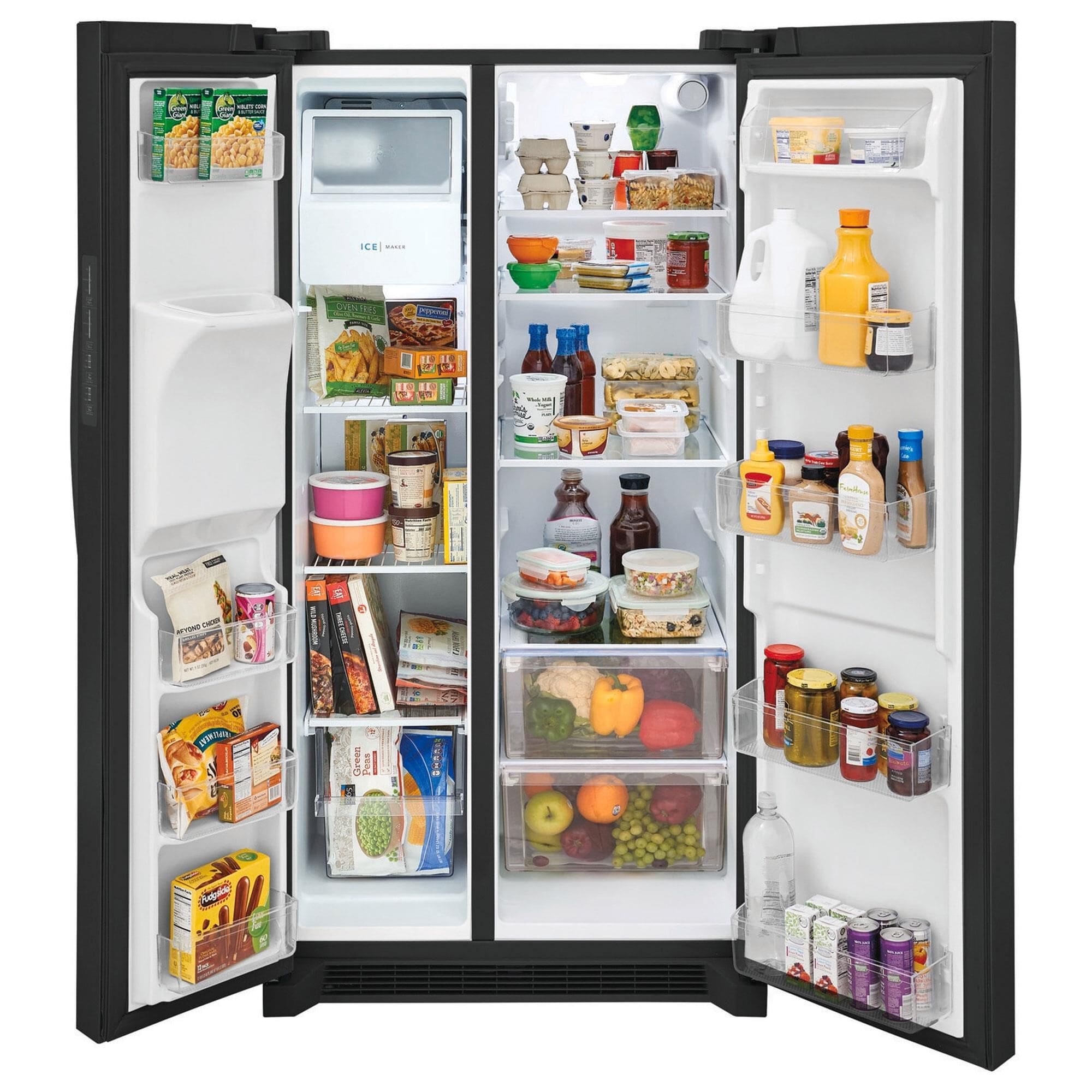 Frigidaire 25.6 Cu. Ft. Standard Depth Side-by-Side Refrigerator in Black