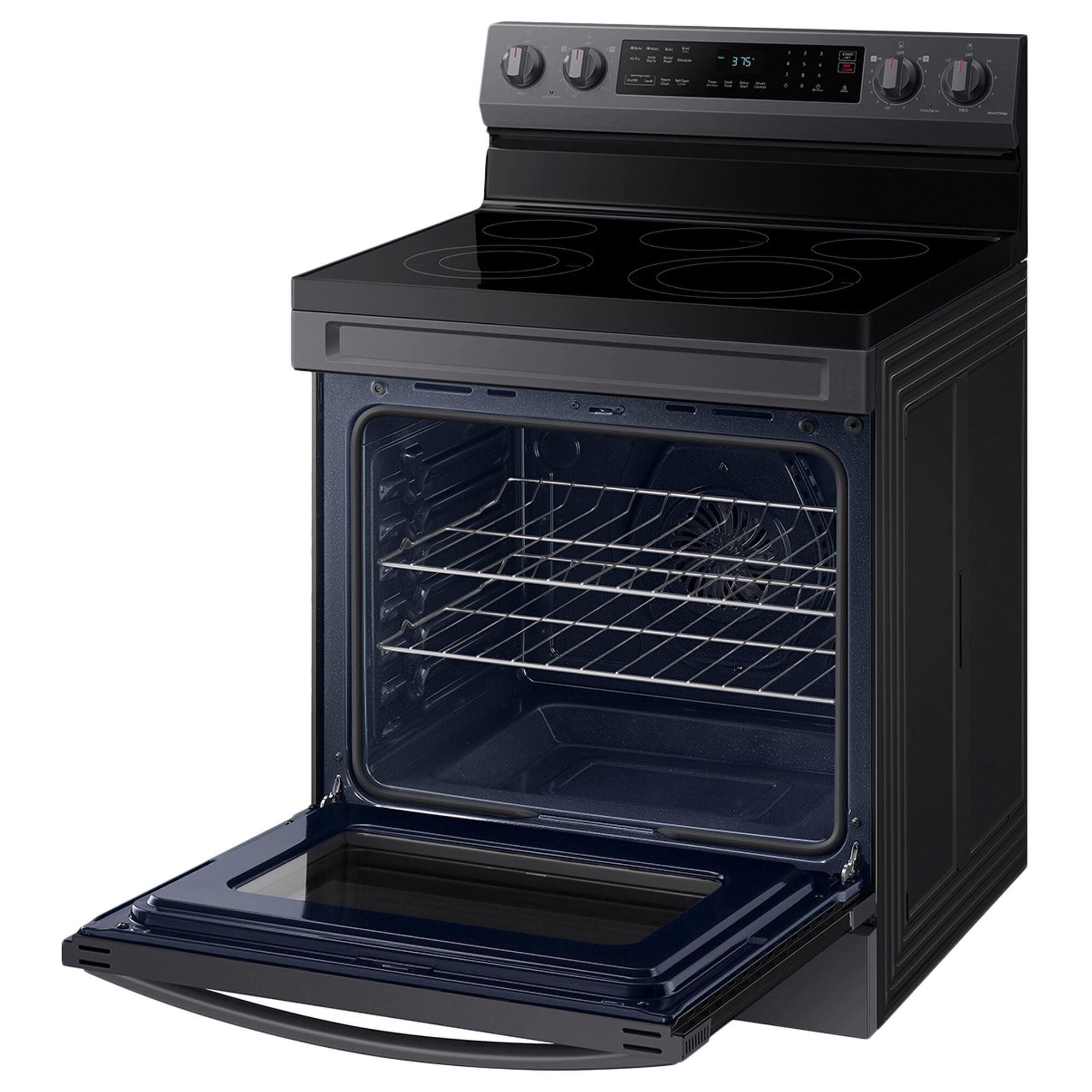 Samsung 6.3 Cu. Ft. Freestanding Electric Range with No-Preheat Air Fry in Black Stainless Steel, , large