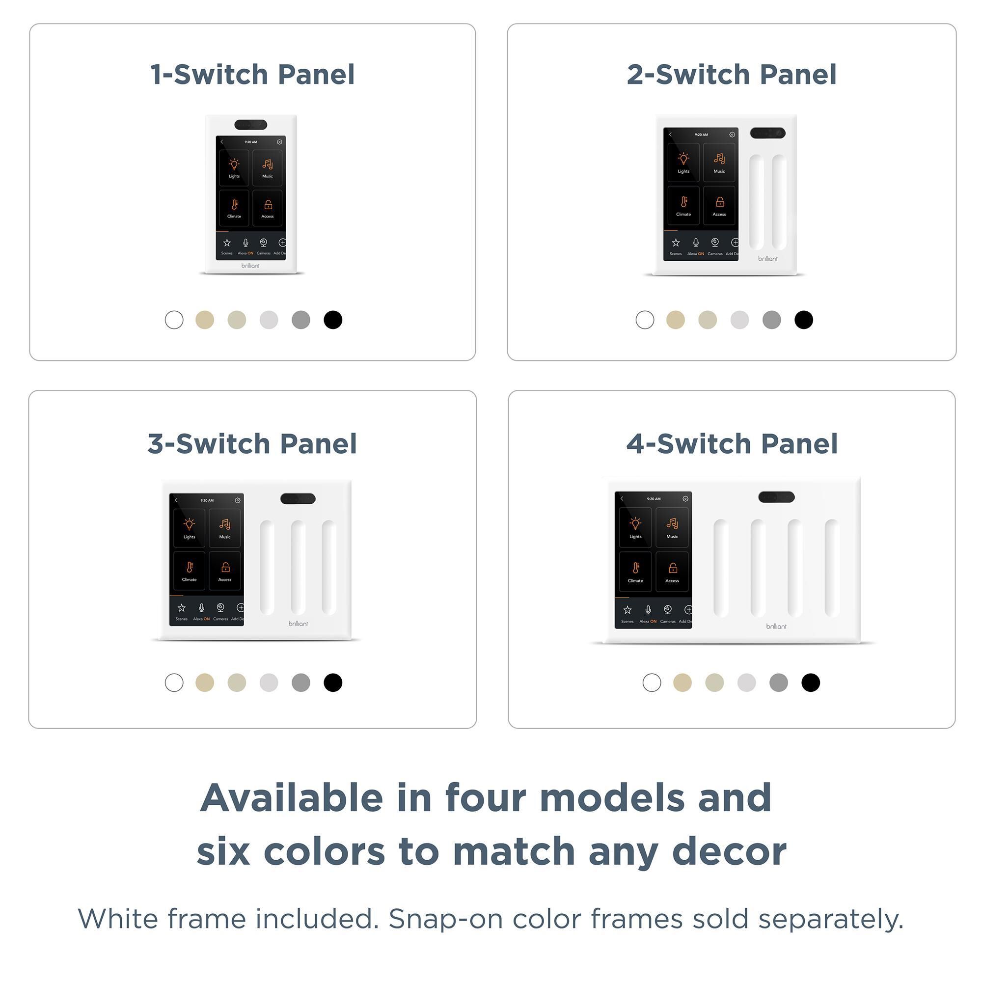 Brilliant All-in-One Smart Home 1 Switch Control + Smart Dimmer Switch, , large
