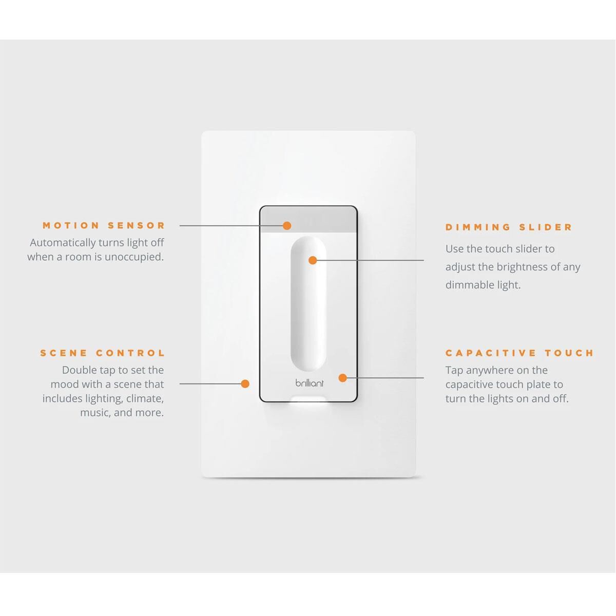 Brilliant All-in-One Smart Home 1 Switch Control + Smart Dimmer Switch, , large