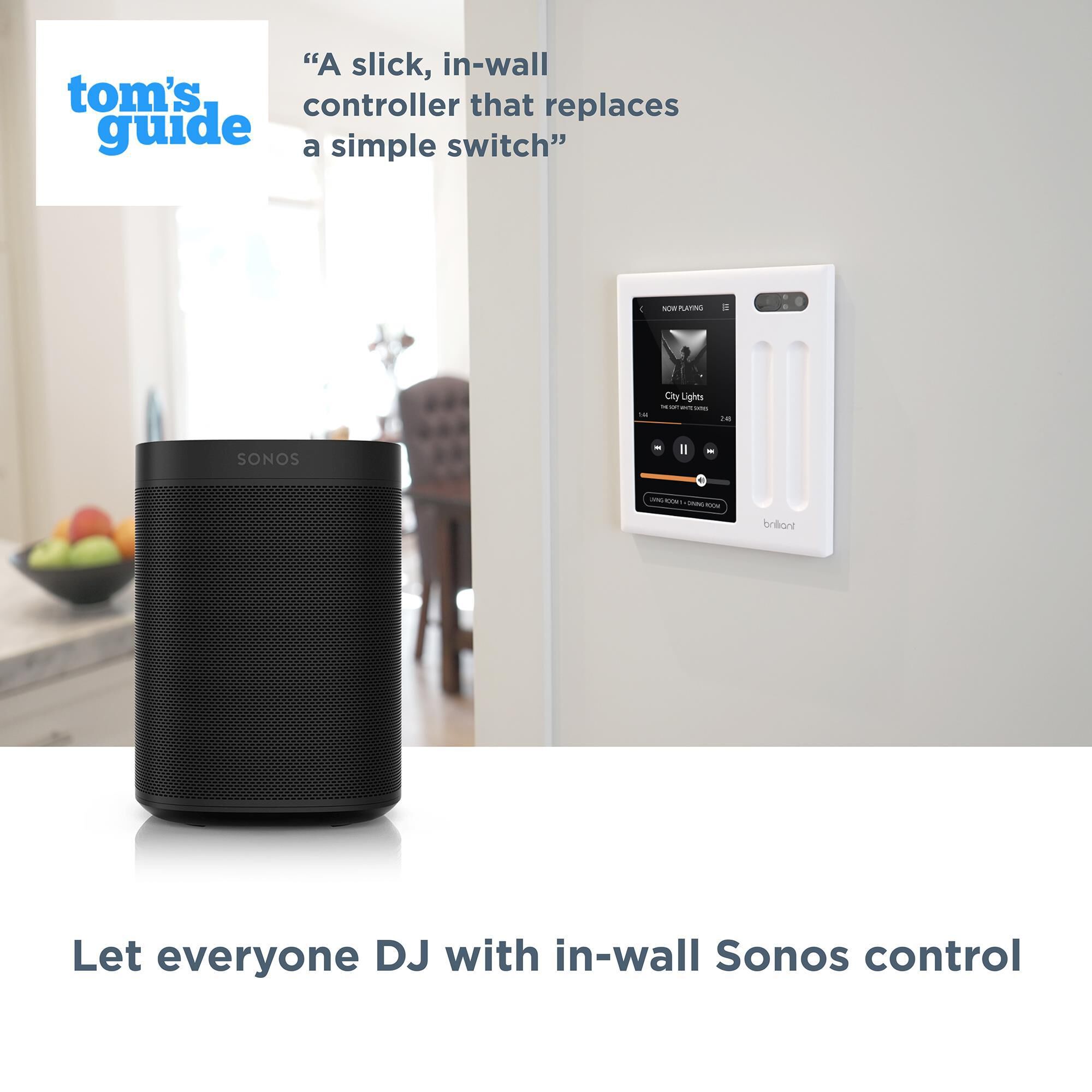 Brilliant All-in-One Smart Home 1 Switch Control + Smart Dimmer Switch, , large