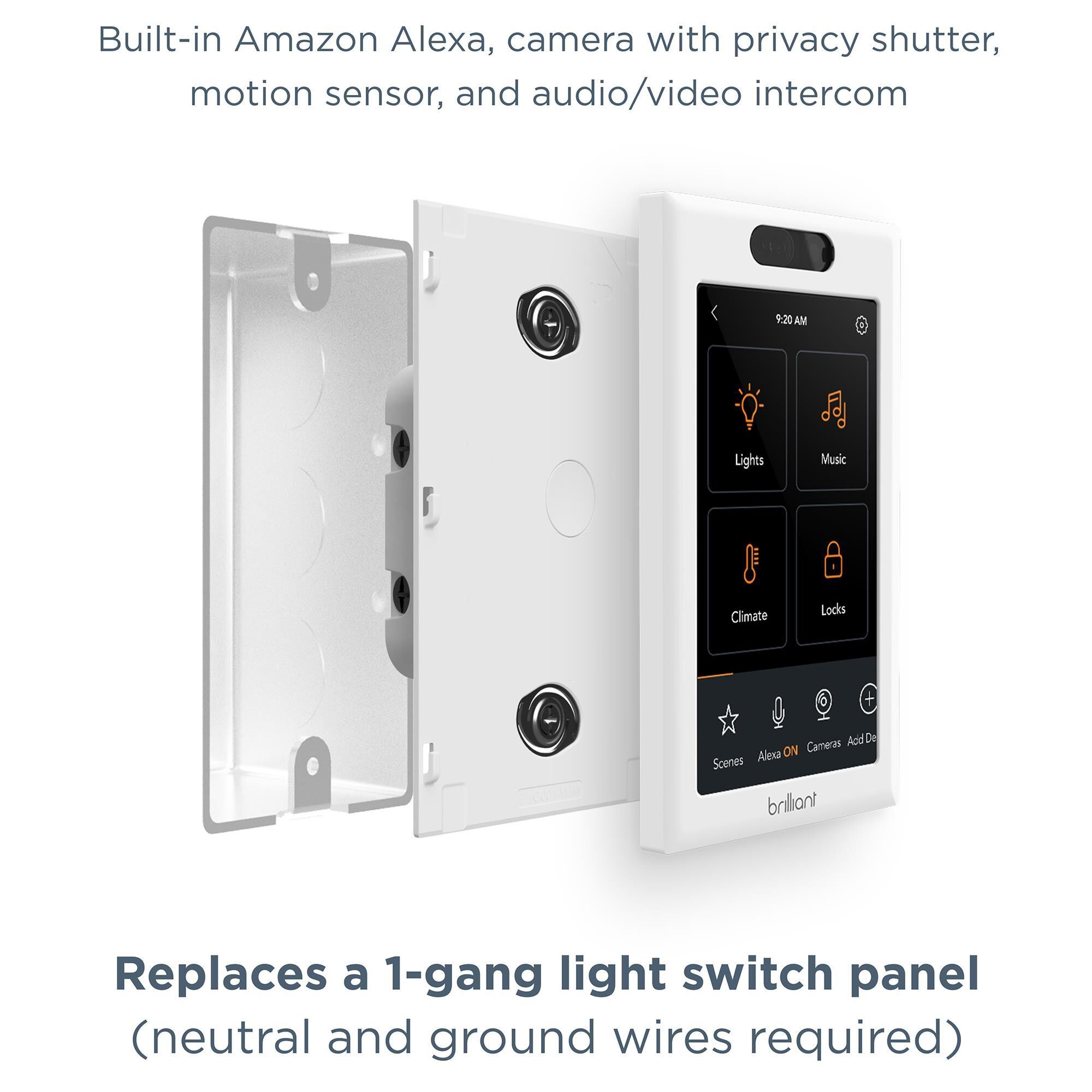 Brilliant All-in-One Smart Home 1 Switch Control + Smart Dimmer Switch, , large