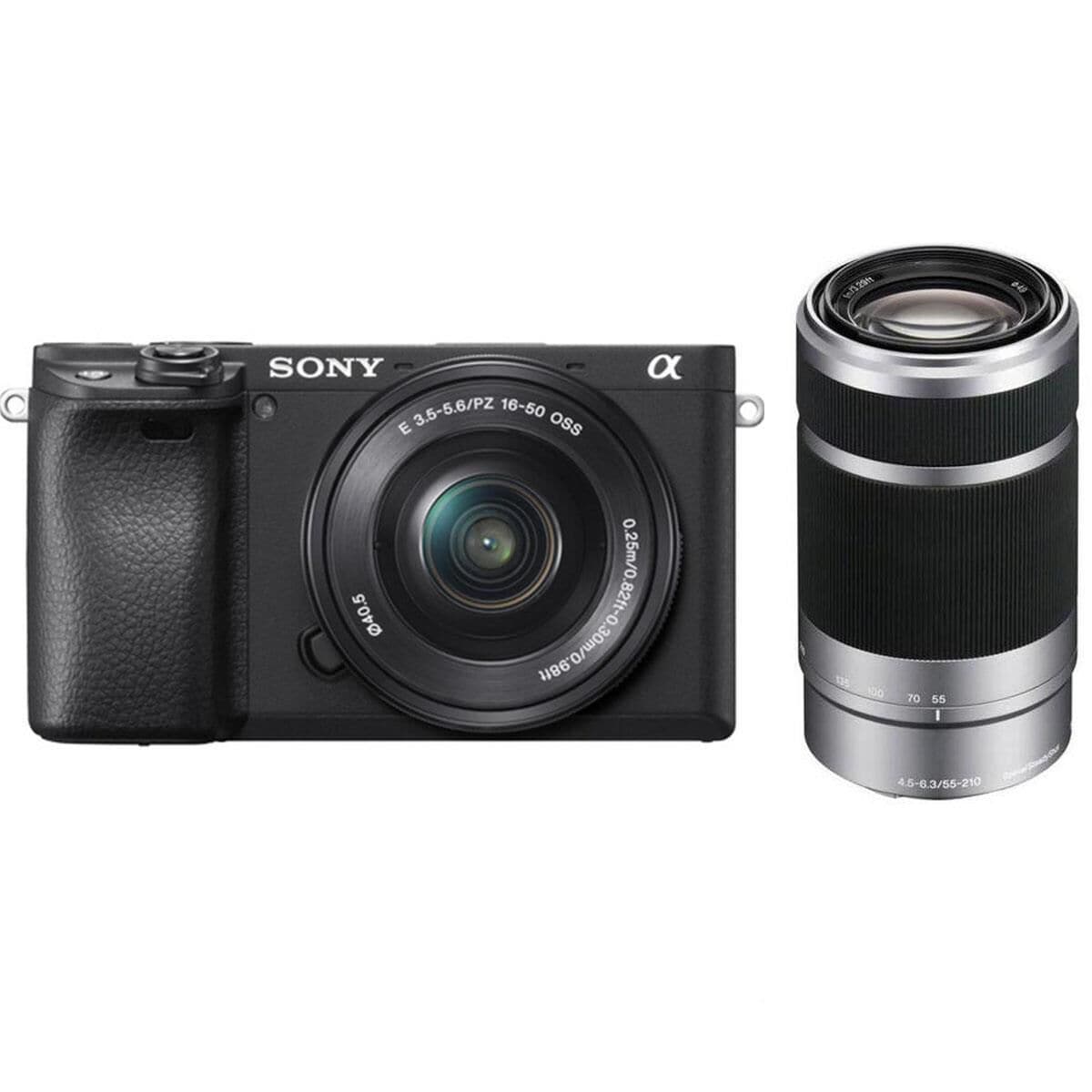 Sony Alpha A6400 Mirrorless Digital Camera with 16-50 mm and E 55-210 mm F4.5-6.3 OSS Lens in Black, , large