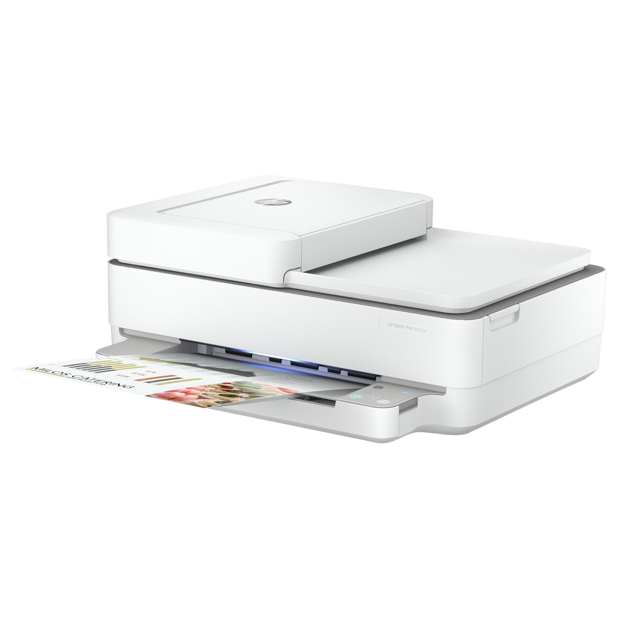 HP Envy 6455e All-In-One Printer in White with 3 months of Instant Ink included with HP+, , large
