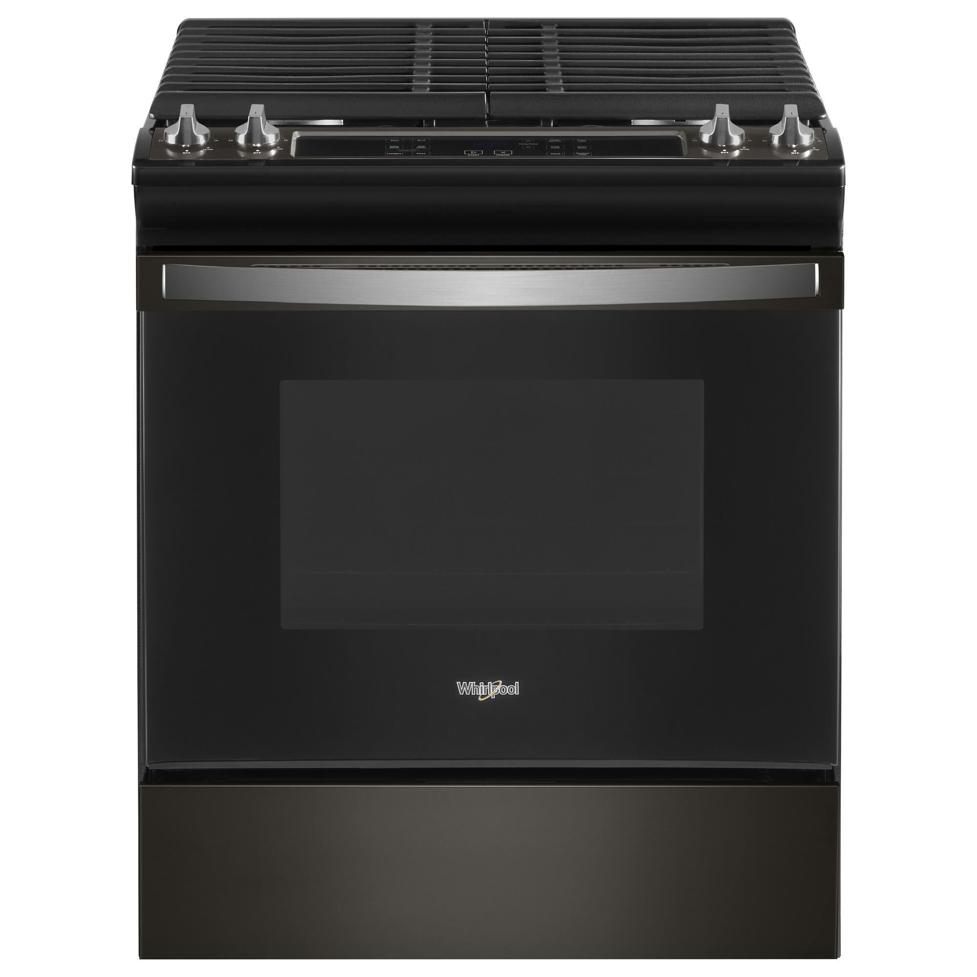 Whirlpool 5 Cu. Ft. Gas Range with Frozen Bake in Fingerprint Resistant Black Stainless Steel, , large