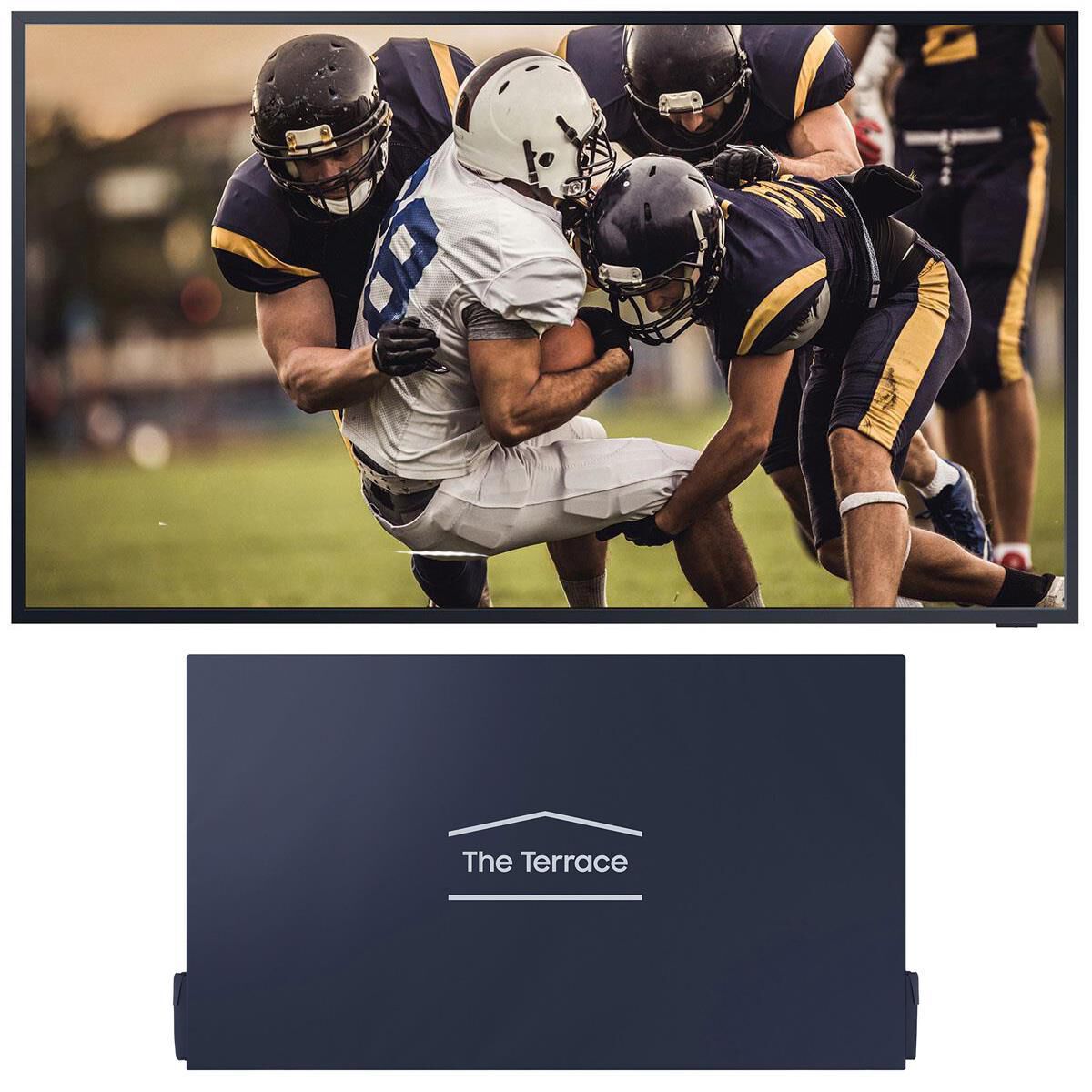 Samsung 65" Class 4K The Terrace QLED UHD HDR - Smart TV with 65" The Terrace Outdoor TV Dust Cover in Dark Gray, , large