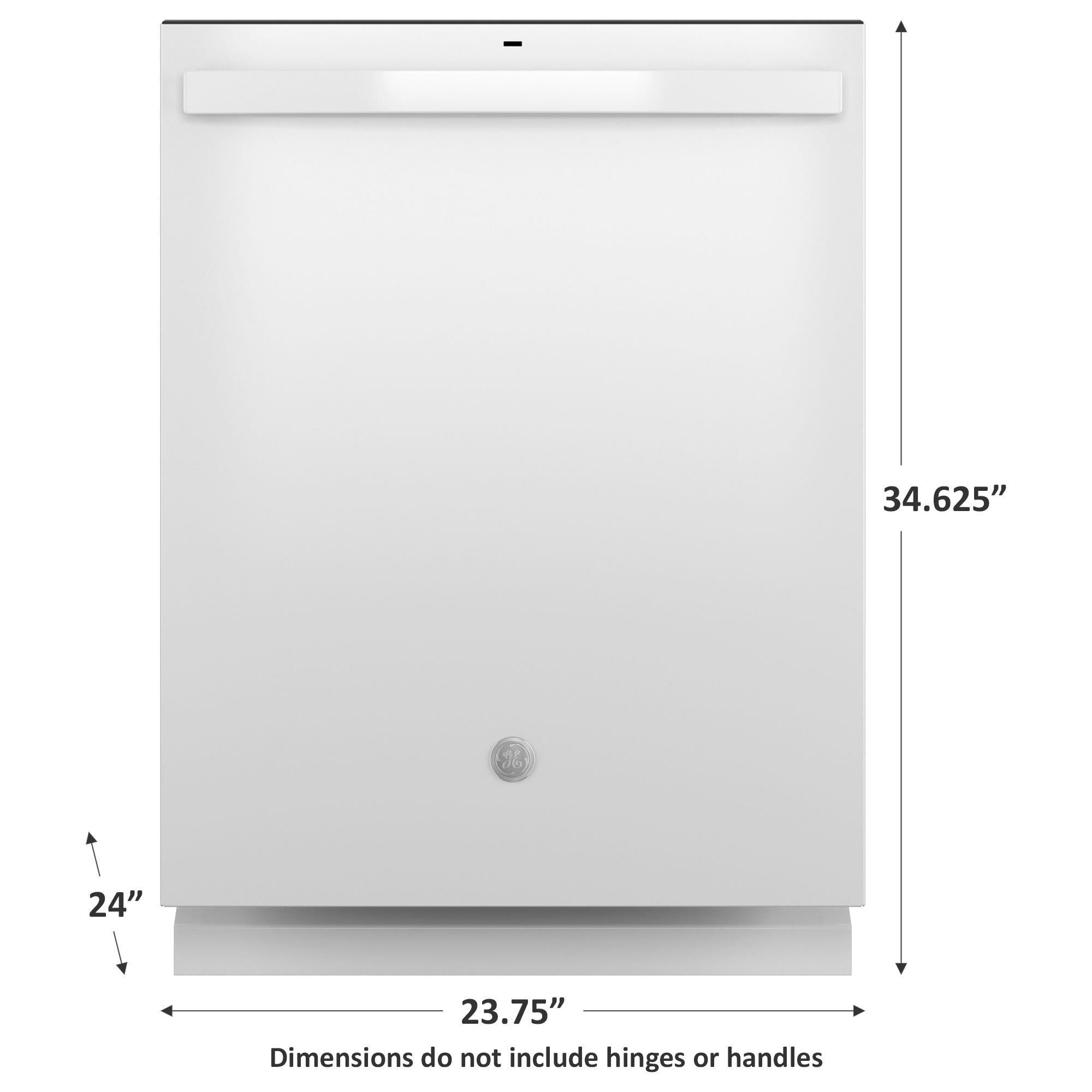 GE Appliances 24" Built-In Bar Handle Dishwasher with Top Control and 52 dBA in White, , large