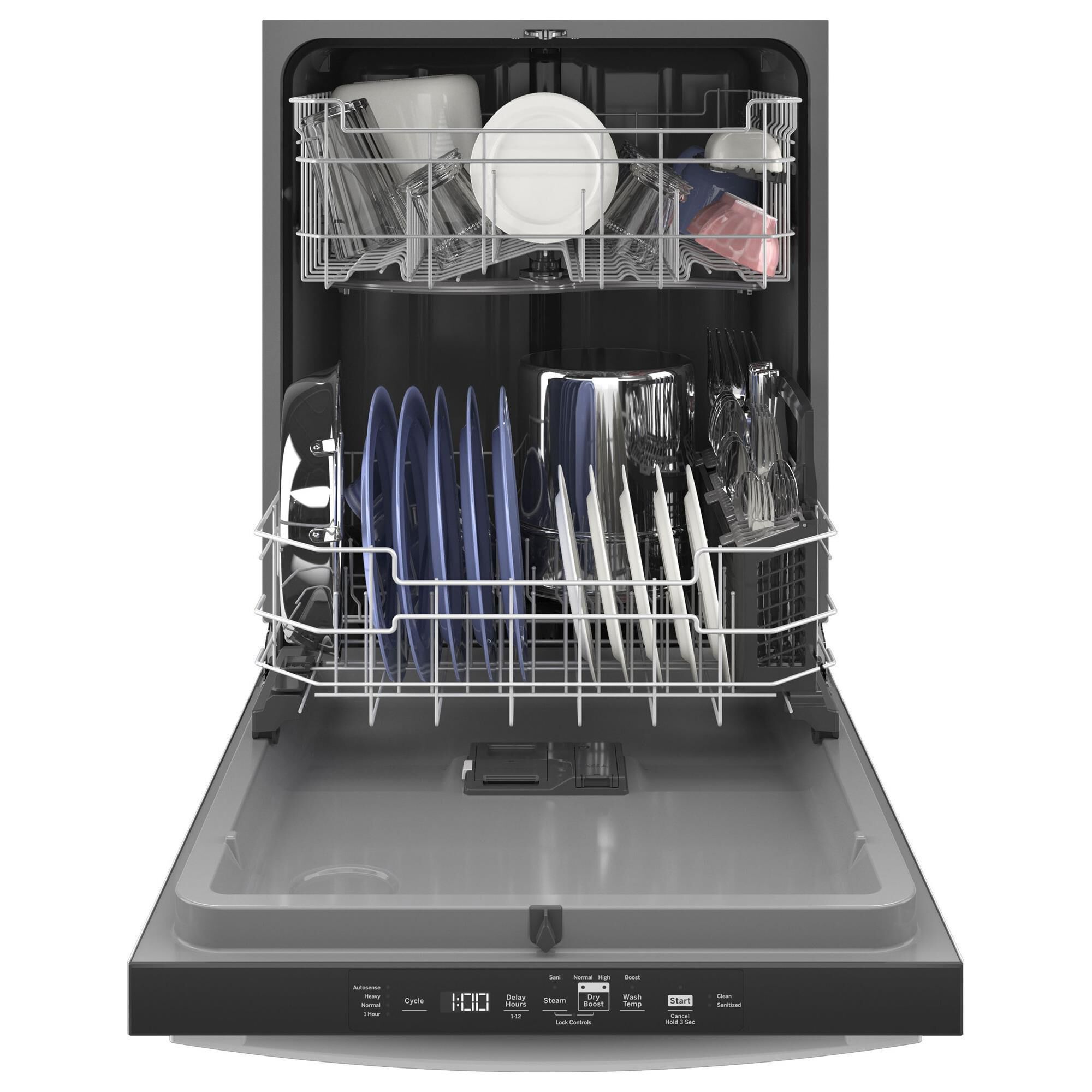GE Appliances 24" Built-In Bar Handle Dishwasher with Top Control and 52 dBA in White, , large