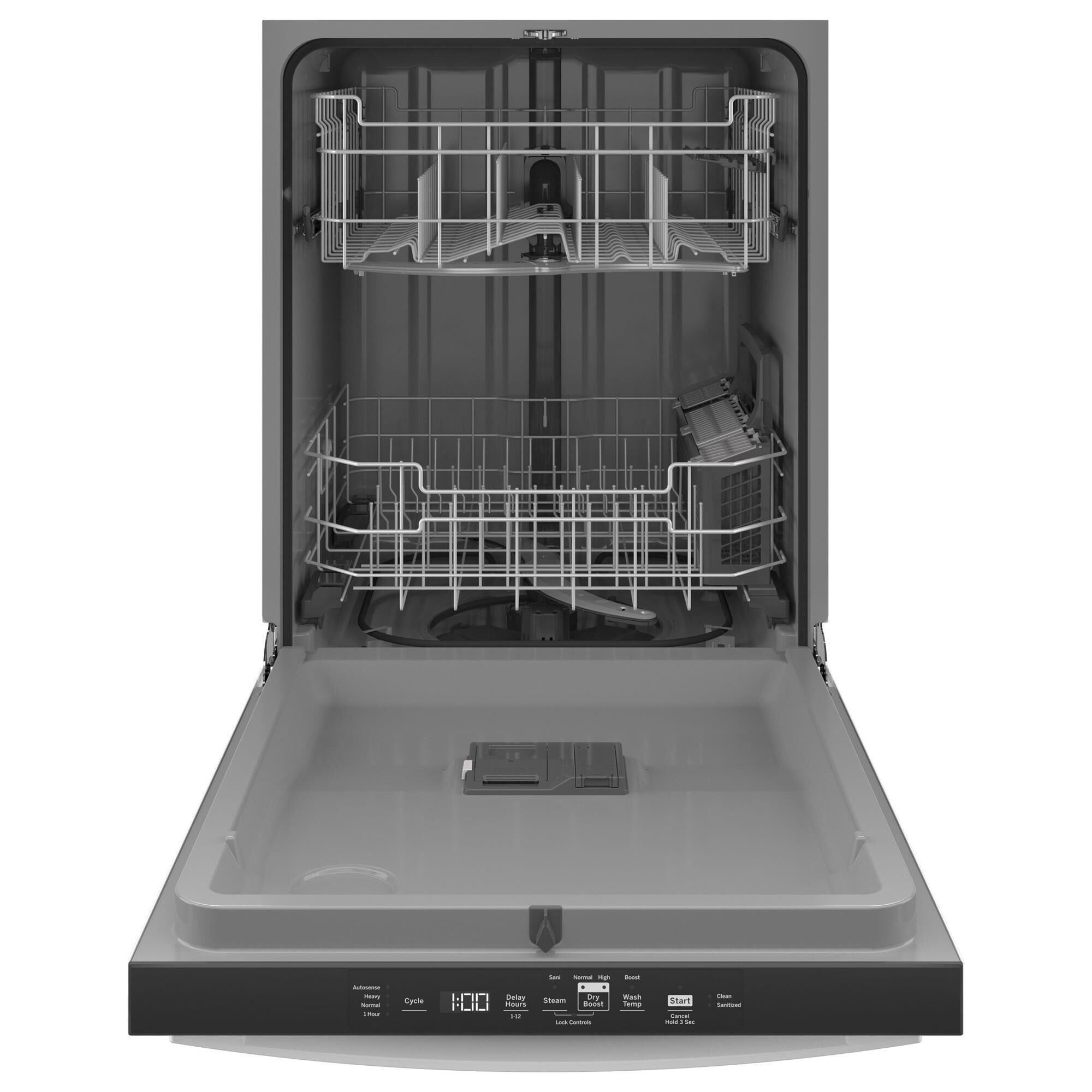GE Appliances 24" Built-In Bar Handle Dishwasher with Top Control and 52 dBA in White, , large
