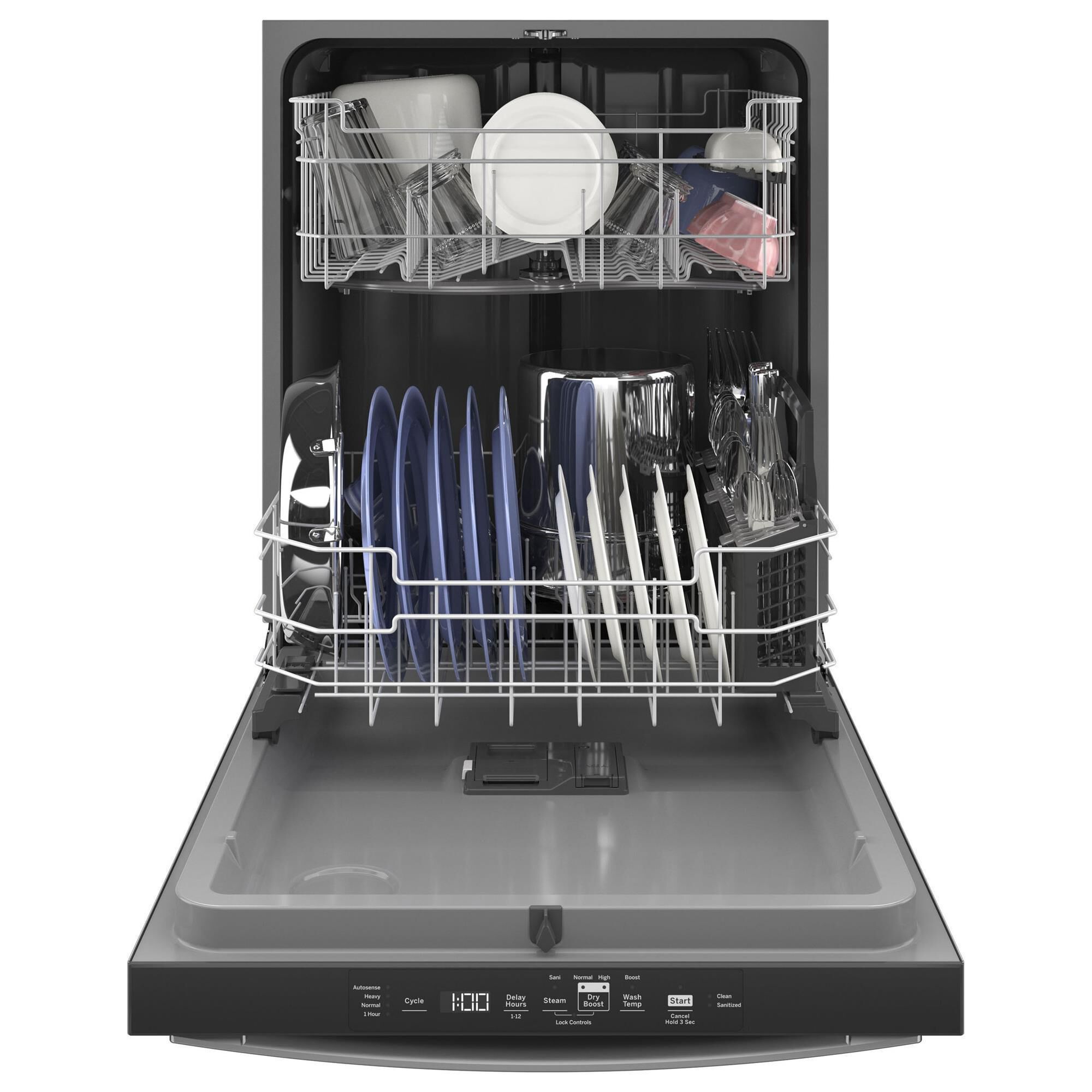 GE Appliances 24" Built-In Bar Handle Dishwasher with Top Control and 52 dBA in Fingerprint Resistant Stainless Steel, , large