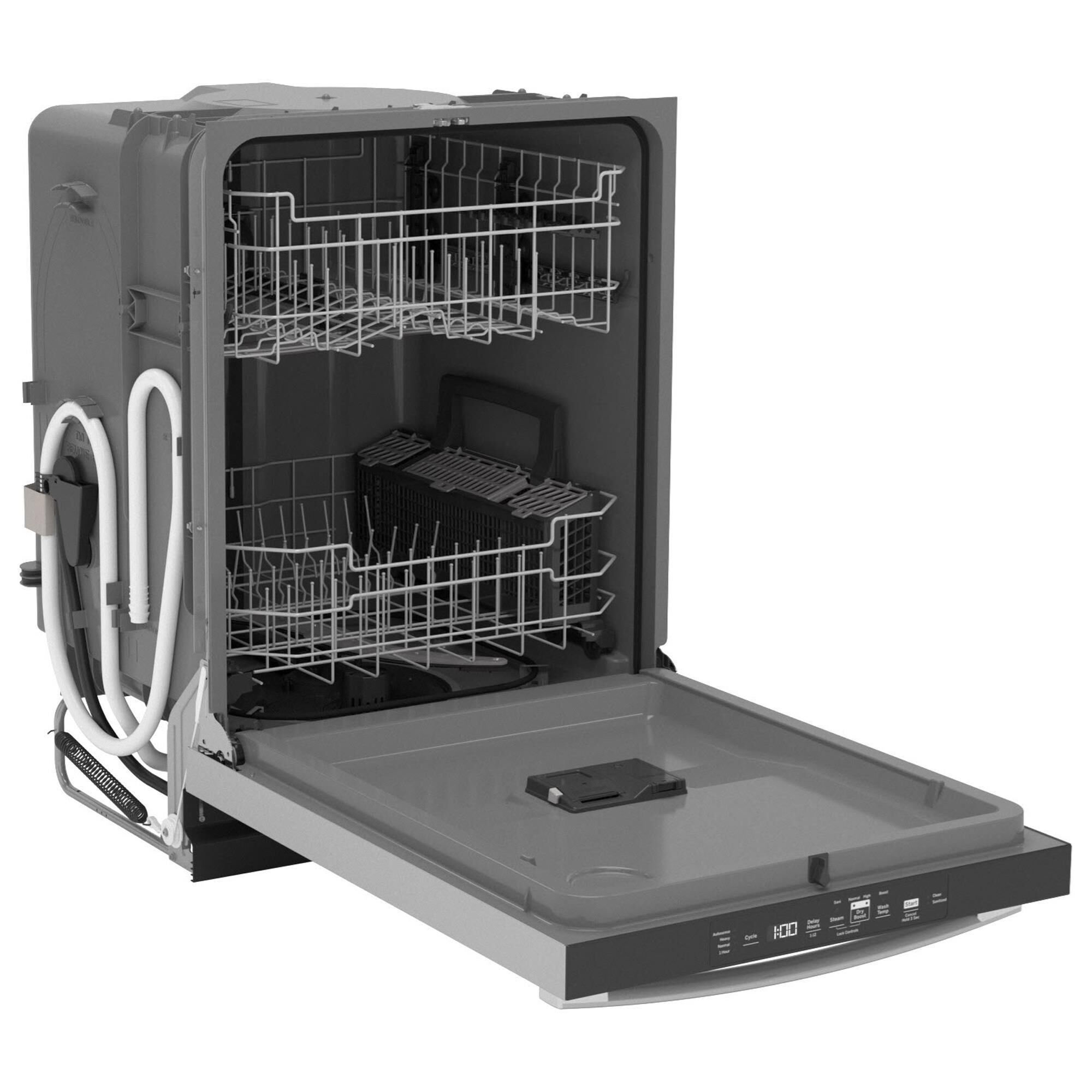 GE Appliances 24" Built-In Bar Handle Dishwasher with Top Control and 52 dBA in Fingerprint Resistant Stainless Steel, , large