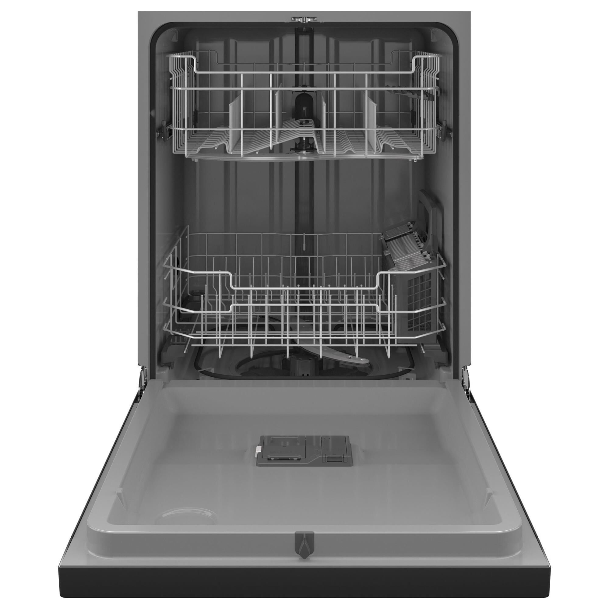 GE Appliances 24" Built-In Integrated Handle Dishwasher with Front Control and 52 dBA in Black, , large