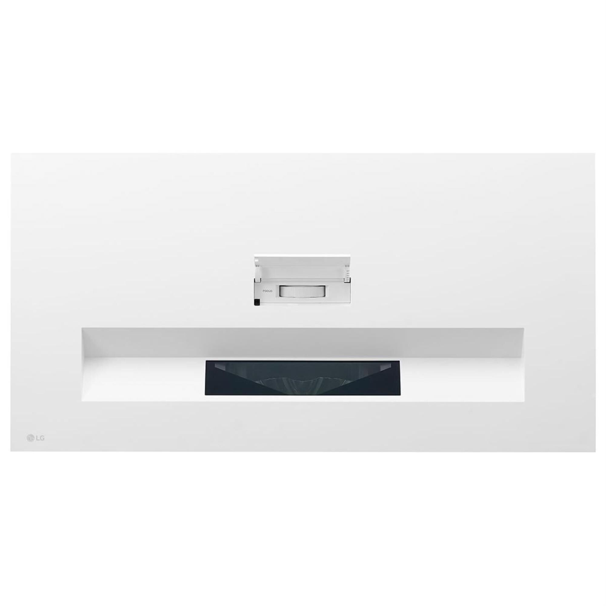 LG 4K UHD Laser Smart Home Theater CineBeam Short Throw Projector in White with Oslo Chameleon Projector Stand in Black Oak, , large