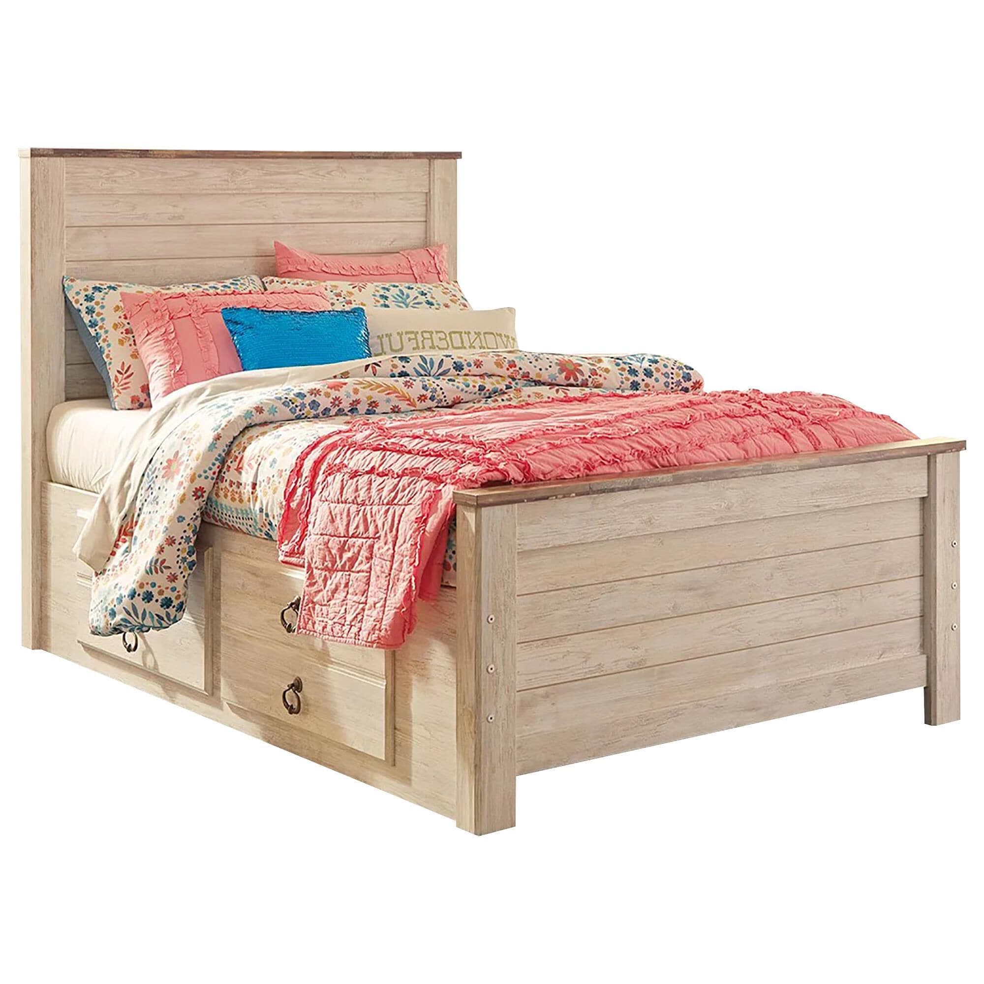 Signature Design by Ashley Willowton Full Storage Bed in Whitewash, , large