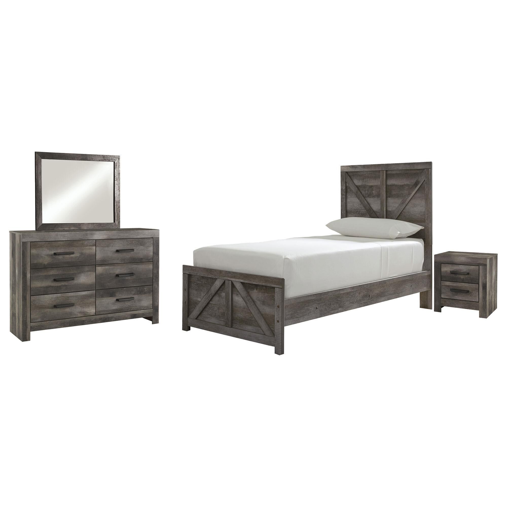 Signature Design by Ashley Wynnlow 4 Piece Full Bedroom Set in Gray, , large