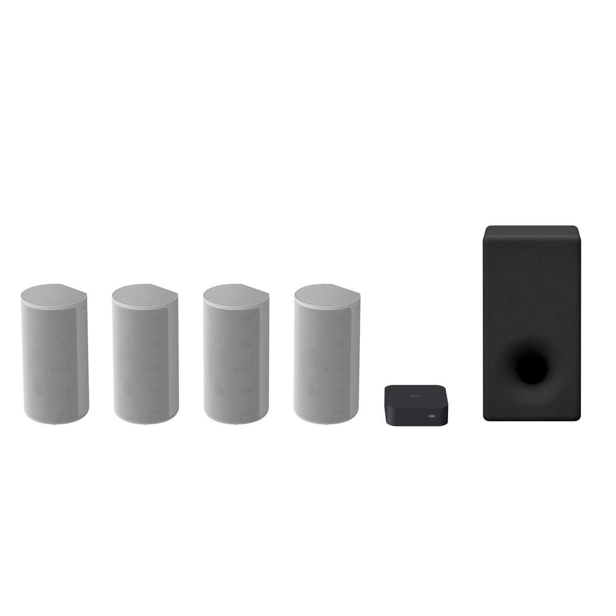 Sony 360 Spatial Sound High Performance Home Theater System in Light Pearl Grey with 200W Wireless Subwoofer in Black, , large