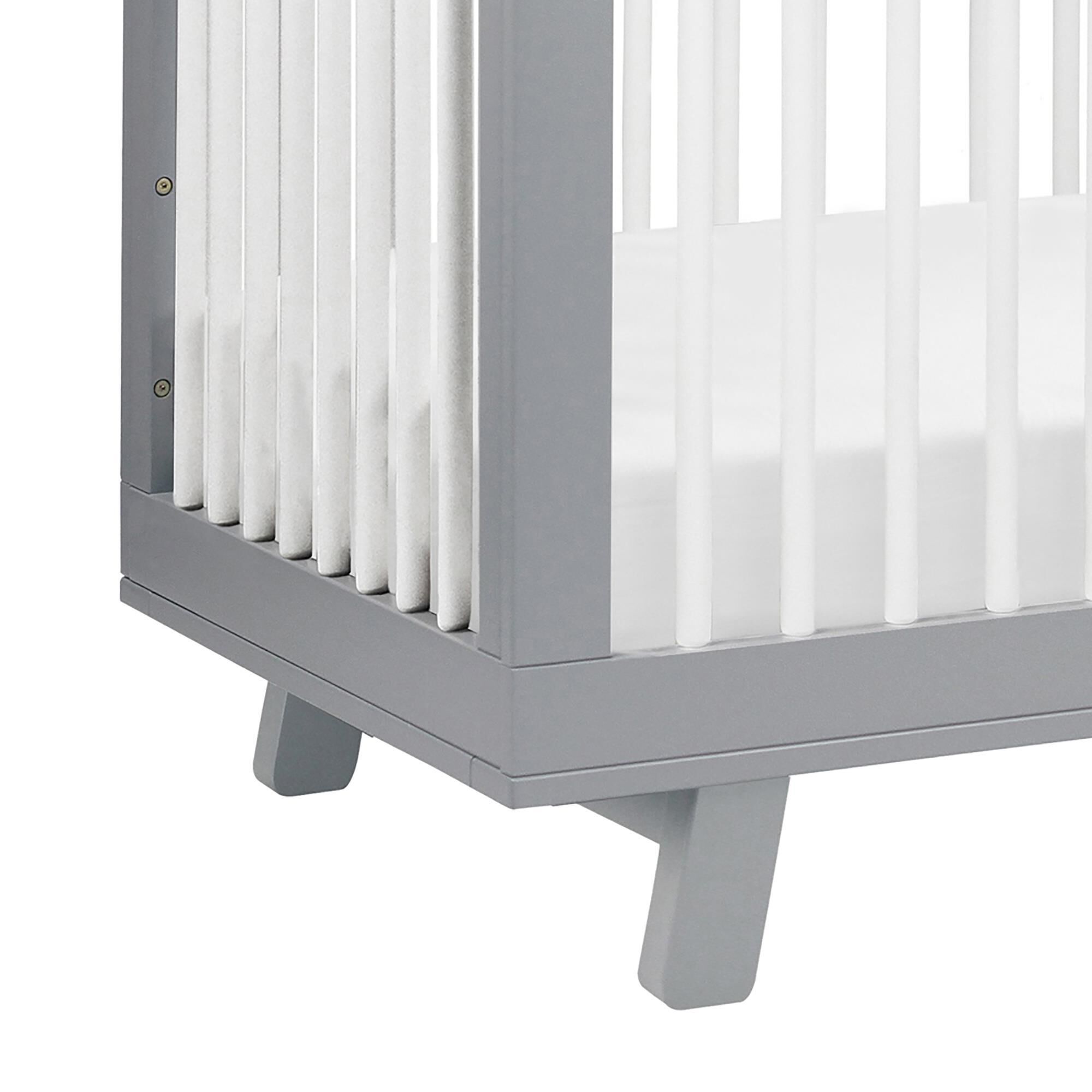 Babyletto Hudson 3-In-1 Convertible Crib and Toddler Conversion Kit in Grey and White, , large
