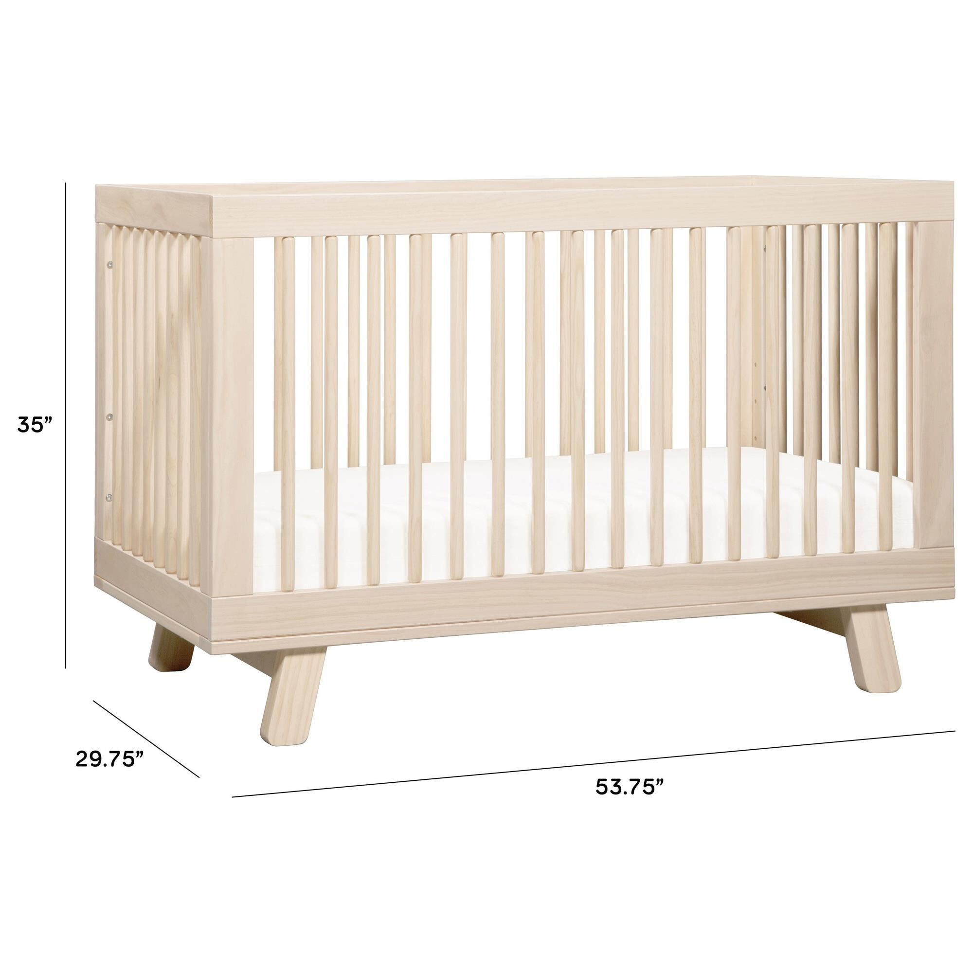 Babyletto Hudson 3-In-1 Convertible Crib and Toddler Conversion Kit in Washed Natural, , large