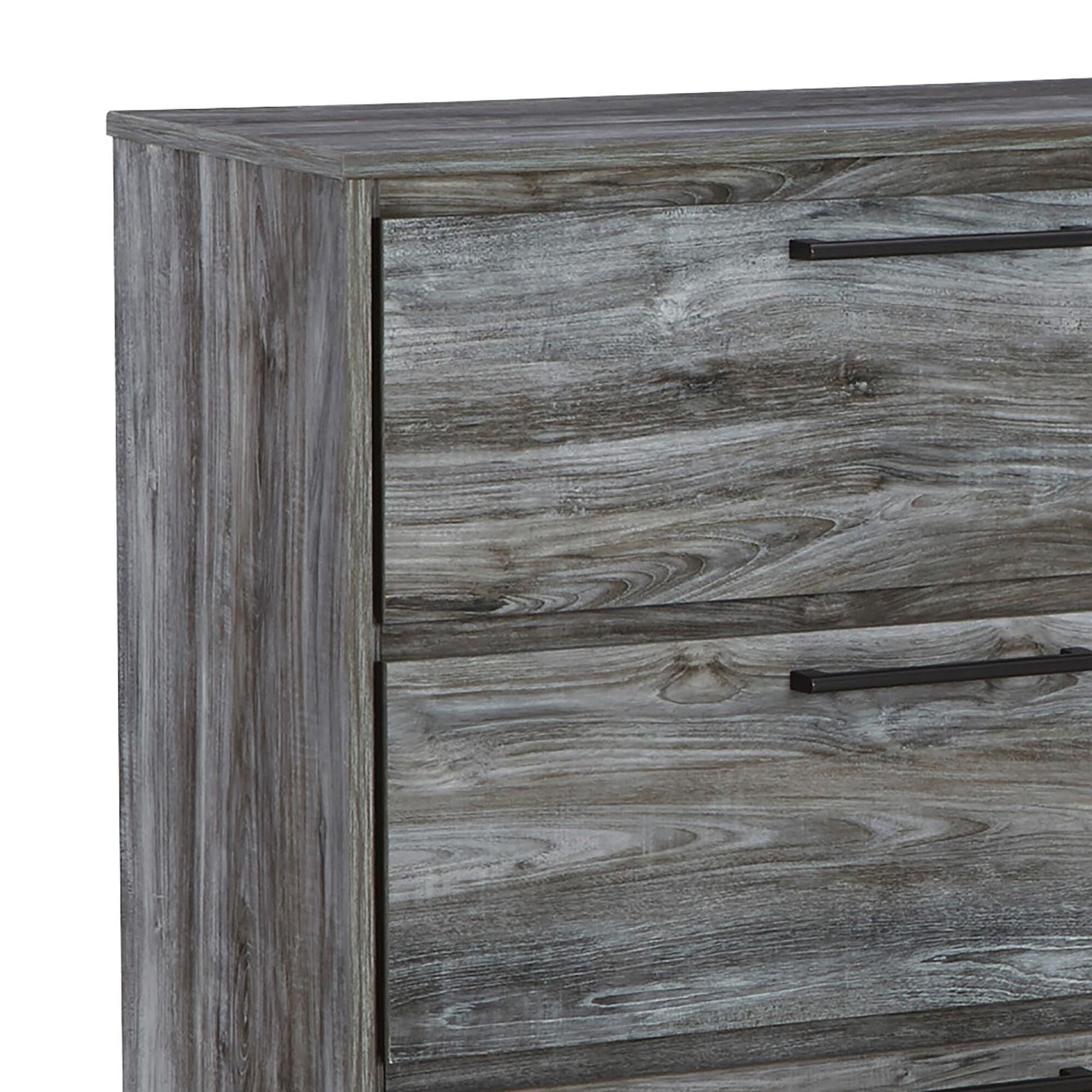 Ashley Baystorm 6 Drawer Dresser and Wide Frame Mirror in Gray, , large