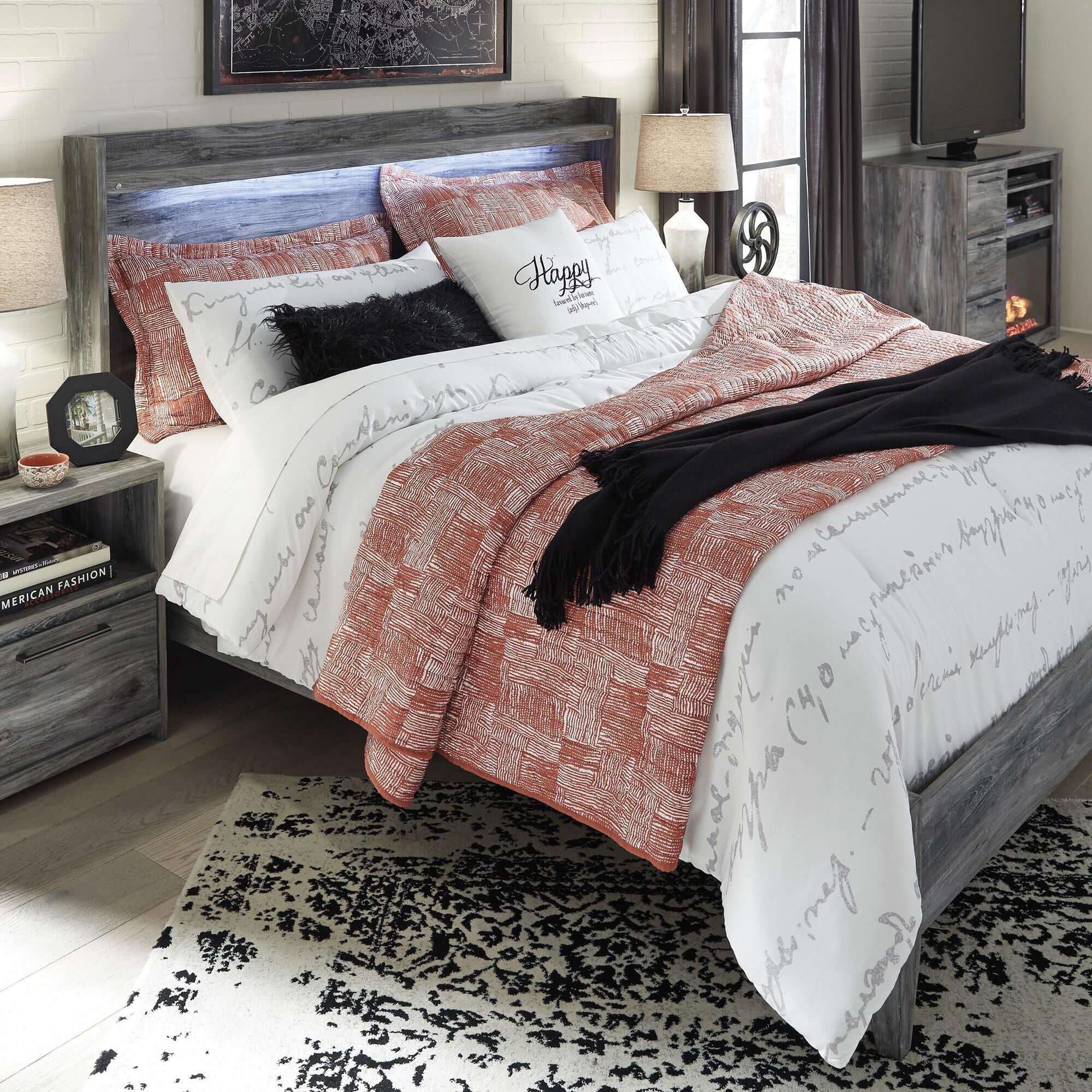 Ashley Baystorm 3 Piece King Bedroom Set in Gray, , large