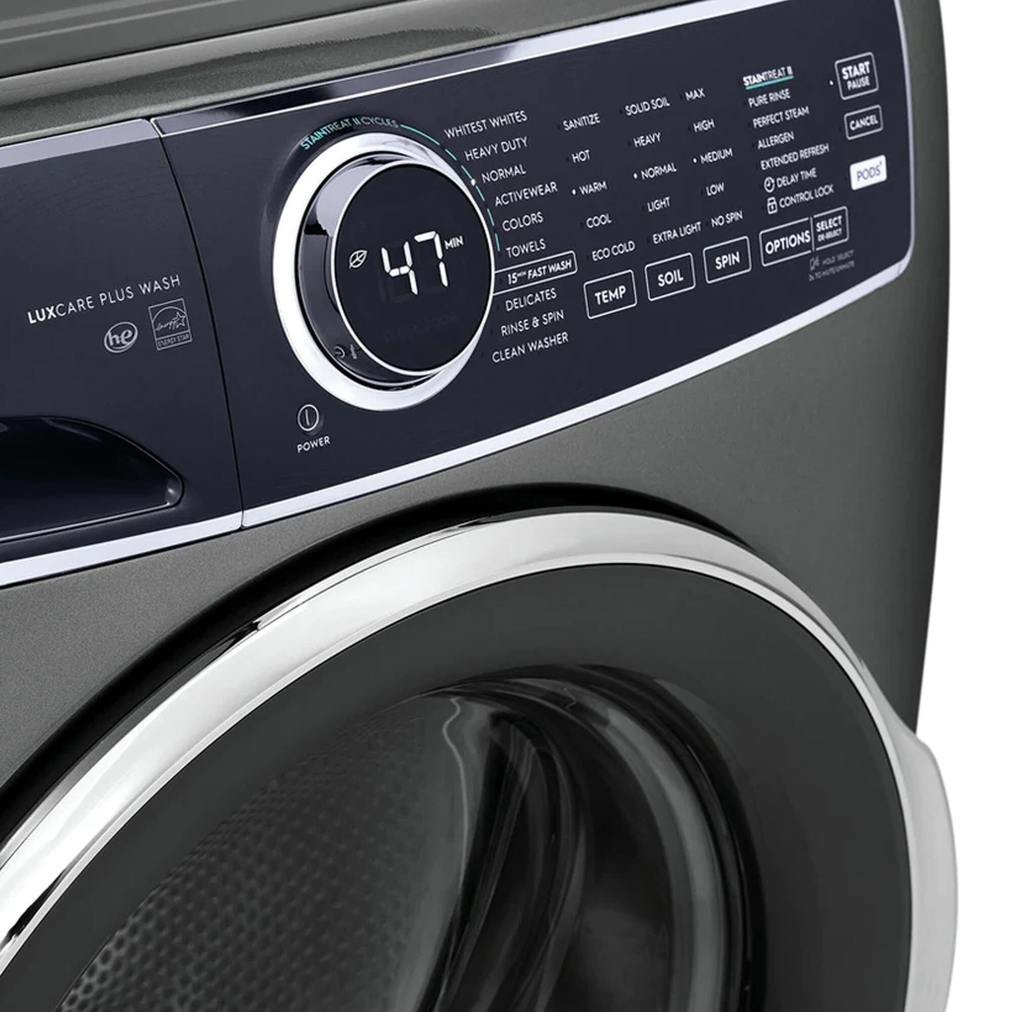 Electrolux 4.5 Cu. Ft. Front Load Washer and 8 Cu. Ft. Electric Dryer Laundry Pair in Titanium, , large