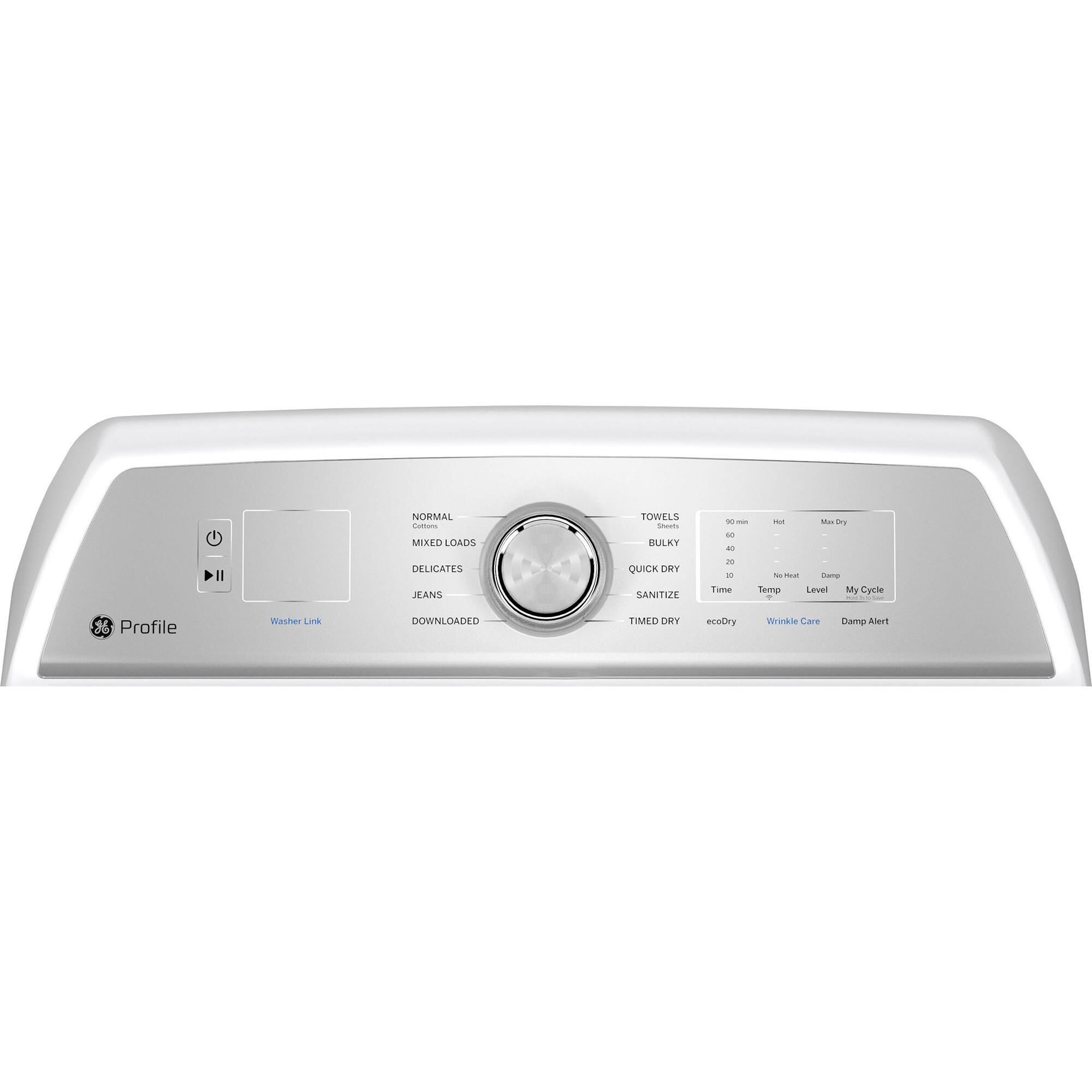 GE Profile 4.9 Cu. Ft. Top Load Agitator Washer and 7.4 Cu. Ft. Electric Dryer Laundry Pair in White, , large