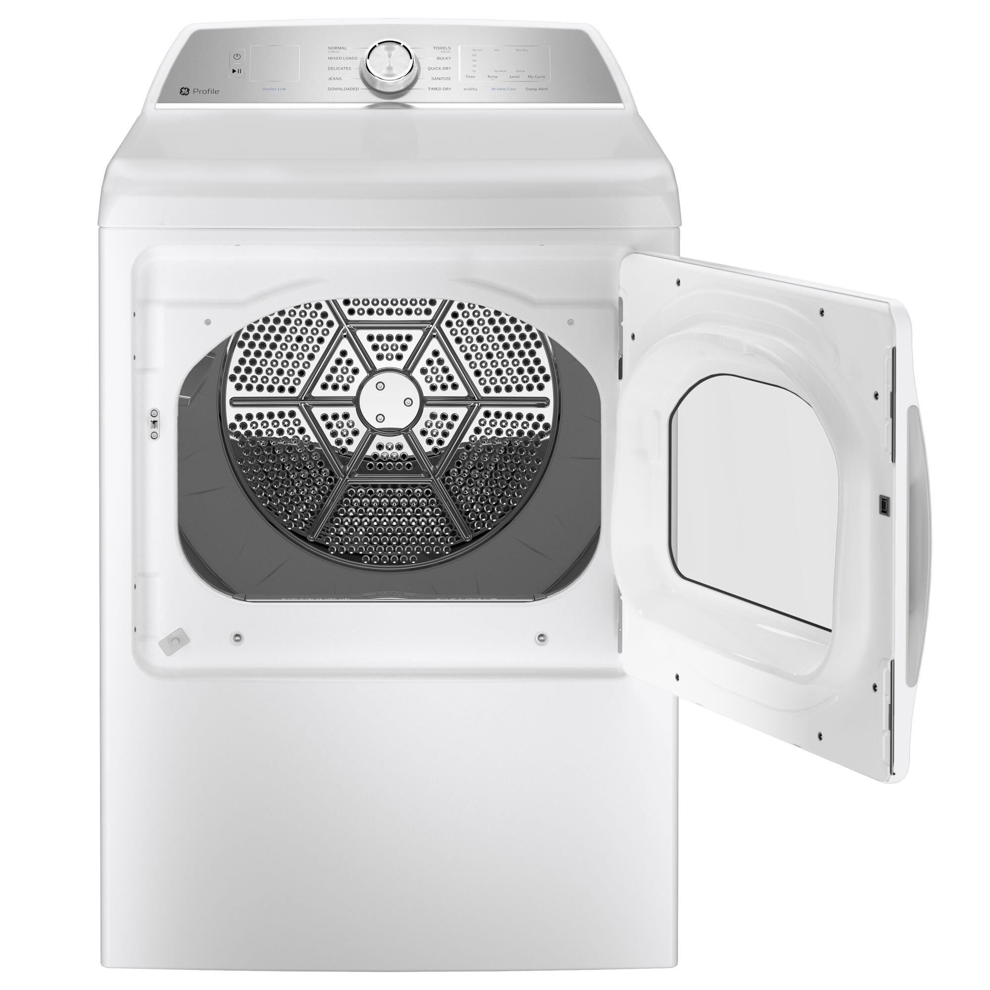 GE Profile 4.9 Cu. Ft. Top Load Agitator Washer and 7.4 Cu. Ft. Gas Dryer Laundry Pair in White, , large