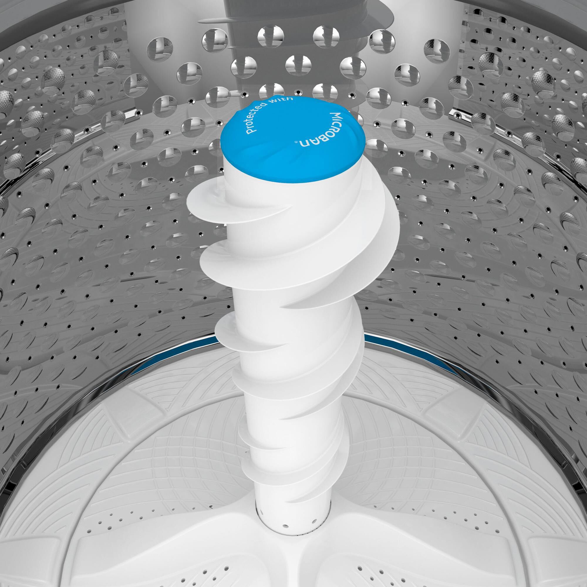 GE Profile 4.9 Cu. Ft. Top Load Agitator Washer and 7.4 Cu. Ft. Gas Dryer Laundry Pair in Diamond Gray, , large