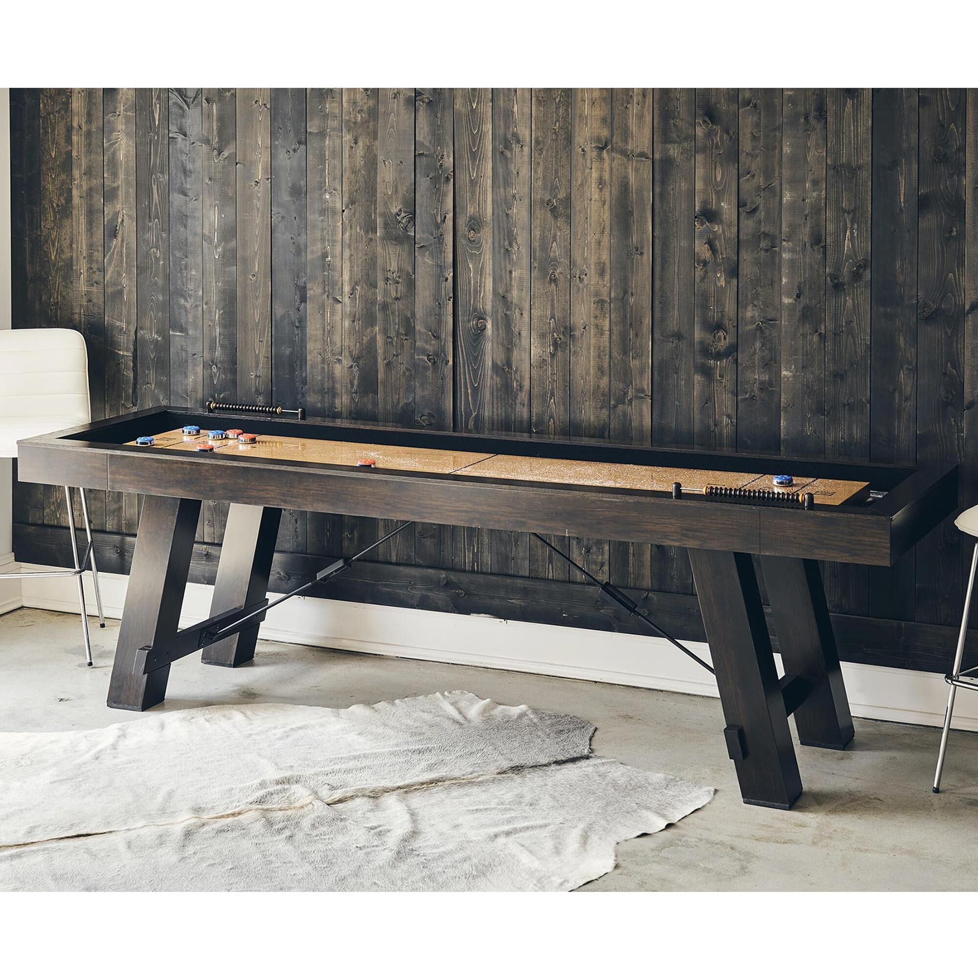 Mayberry Hill Titus Shuffleboard Table in Brown and Black, , large