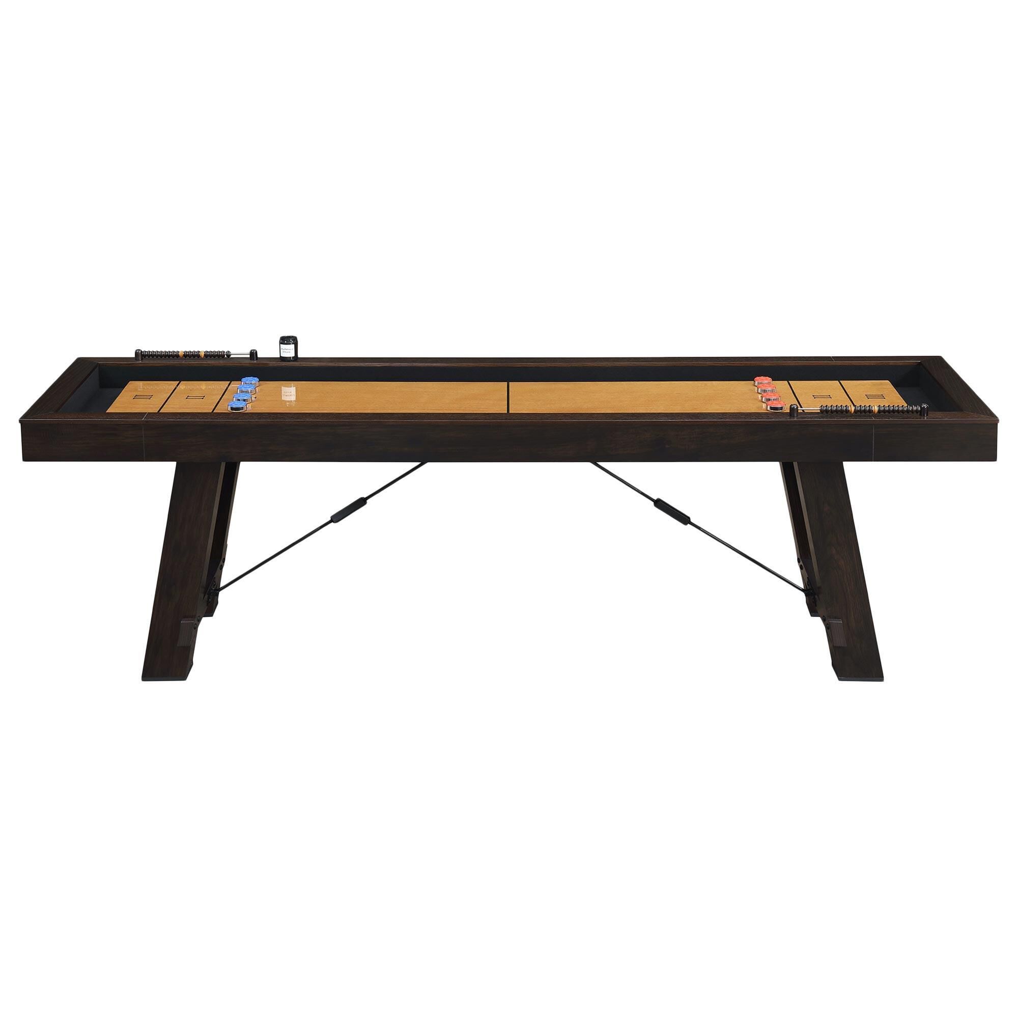 Mayberry Hill Titus Shuffleboard Table in Brown and Black, , large