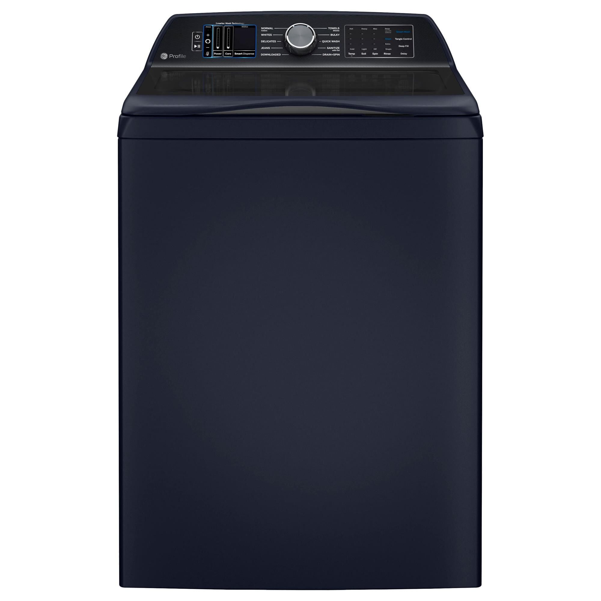 GE Profile 5.3 Cu. Ft. Top Load Washer with Agitator and Smarter Wash Technology in Sapphire Blue, , large