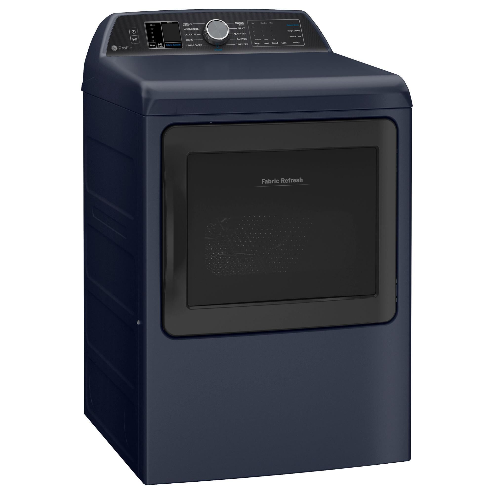 GE Appliances 7.3 Cu. Ft. Smart Electric Dryer with Fabric Refresh in Sapphire Blue, , large