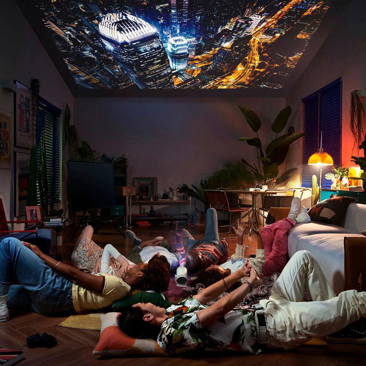 Samsung The Freestyle FHD HDR Smart Portable Projector in White, , large