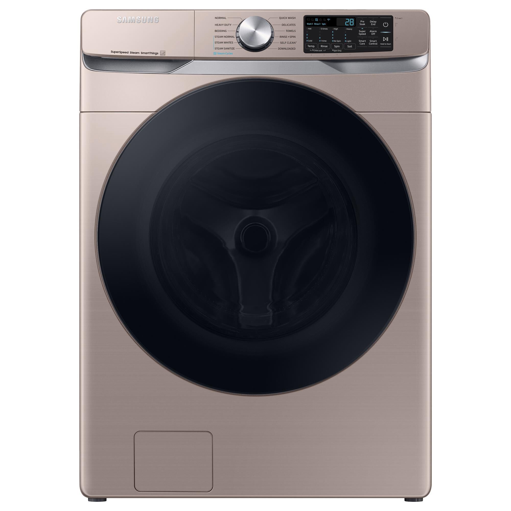 Samsung 4.5 Cu. Ft. Smart Front Load Washer with Super Speed Wash in Champagne, , large