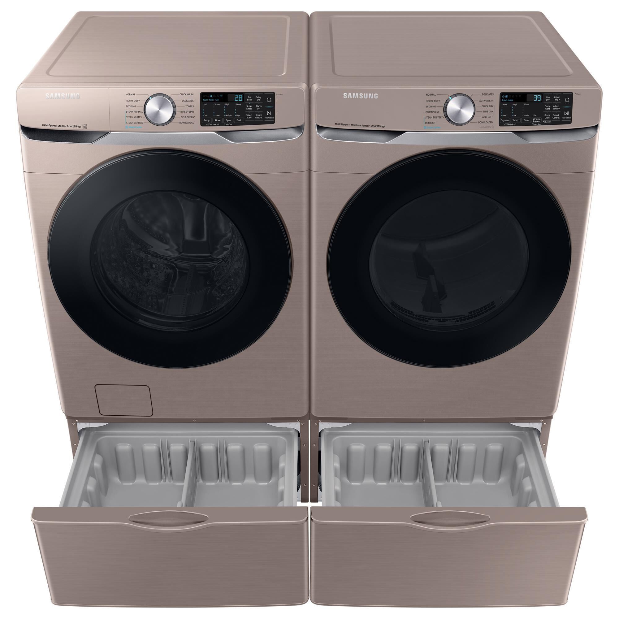 Samsung 4.5 Cu. Ft. Smart Front Load Washer with Super Speed Wash in Champagne, , large