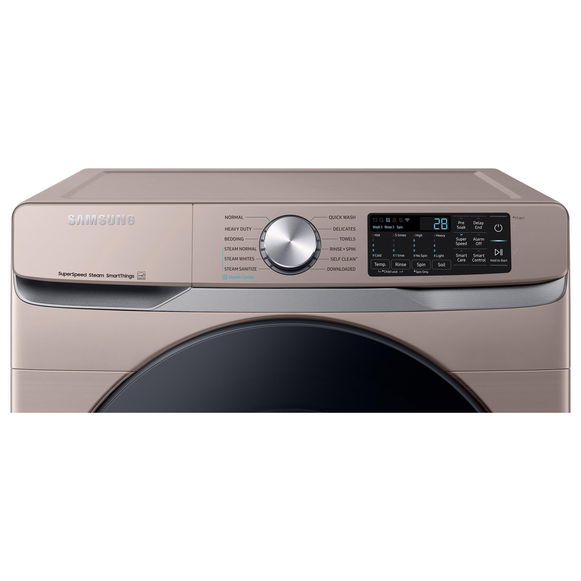 Samsung 4.5 Cu. Ft. Smart Front Load Washer with Super Speed Wash in Champagne, , large
