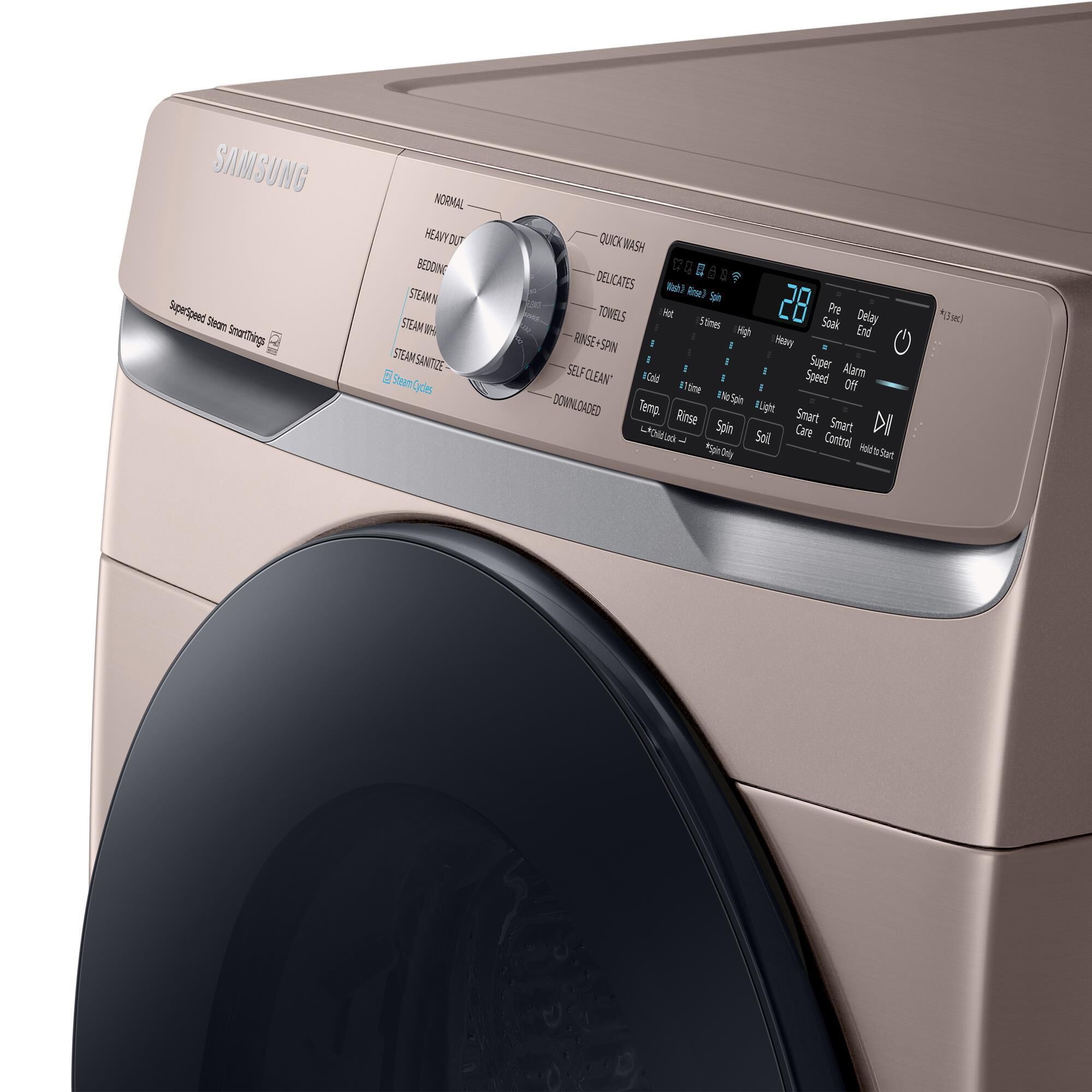 Samsung 4.5 Cu. Ft. Smart Front Load Washer with Super Speed Wash in Champagne, , large