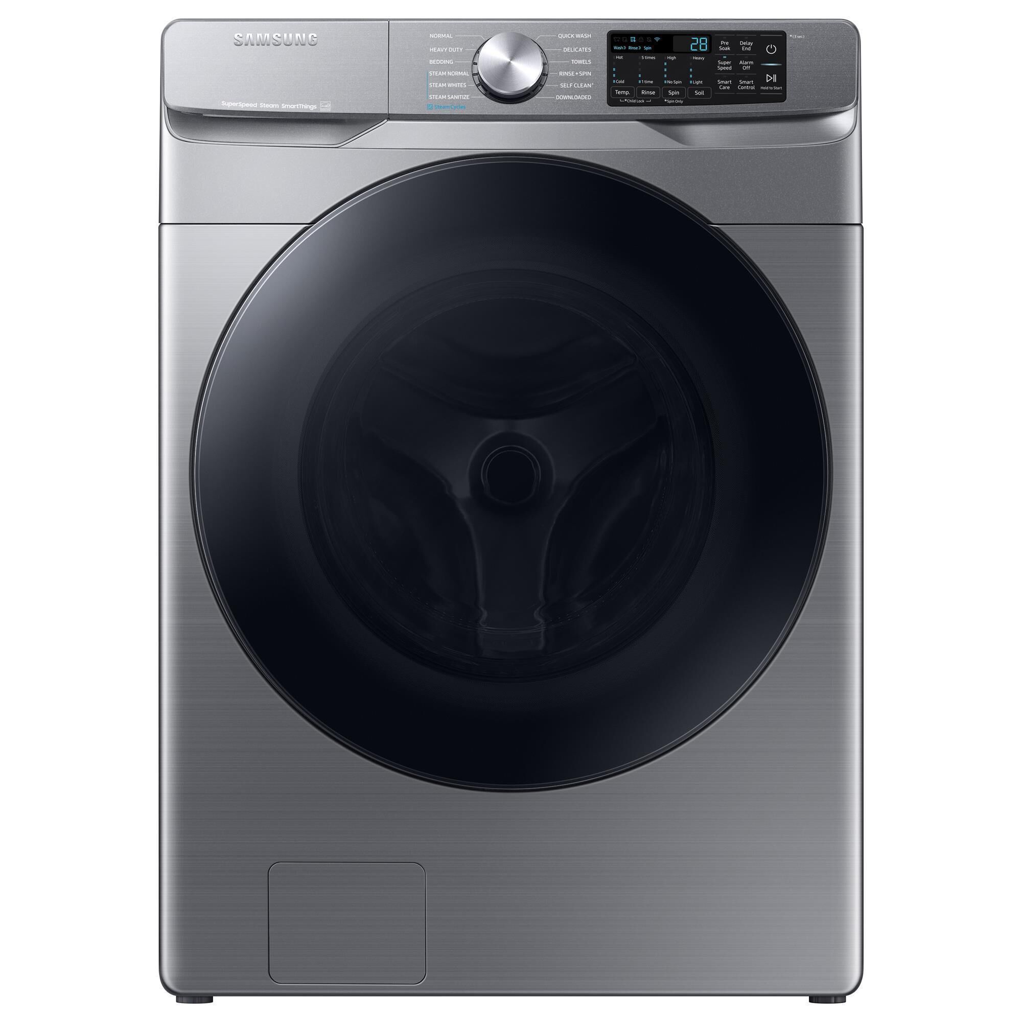 Samsung 4.5 Cu. Ft. Smart Front Load Washer with Super Speed Wash in Platinum, , large