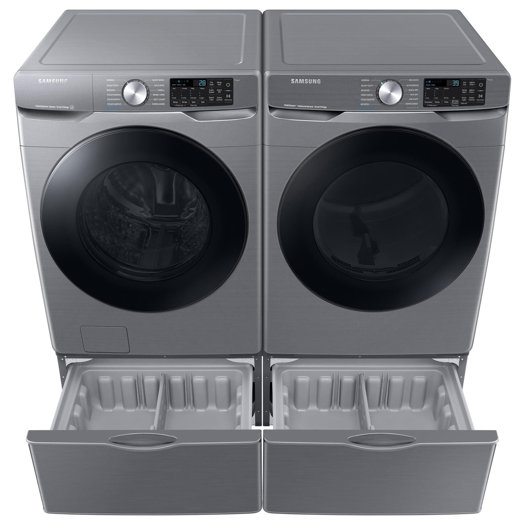 Samsung 4.5 Cu. Ft. Smart Front Load Washer with Super Speed Wash in Platinum, , large