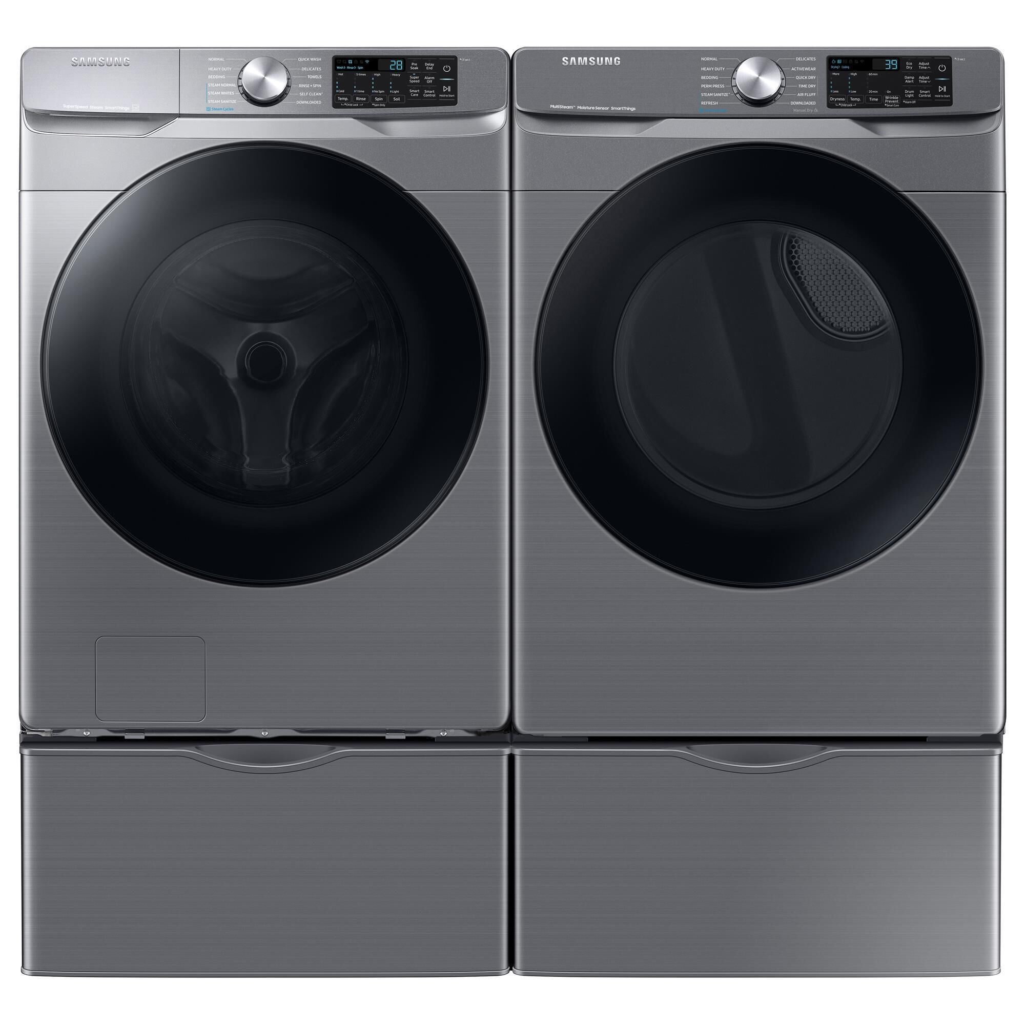 Samsung 4.5 Cu. Ft. Smart Front Load Washer with Super Speed Wash in Platinum, , large