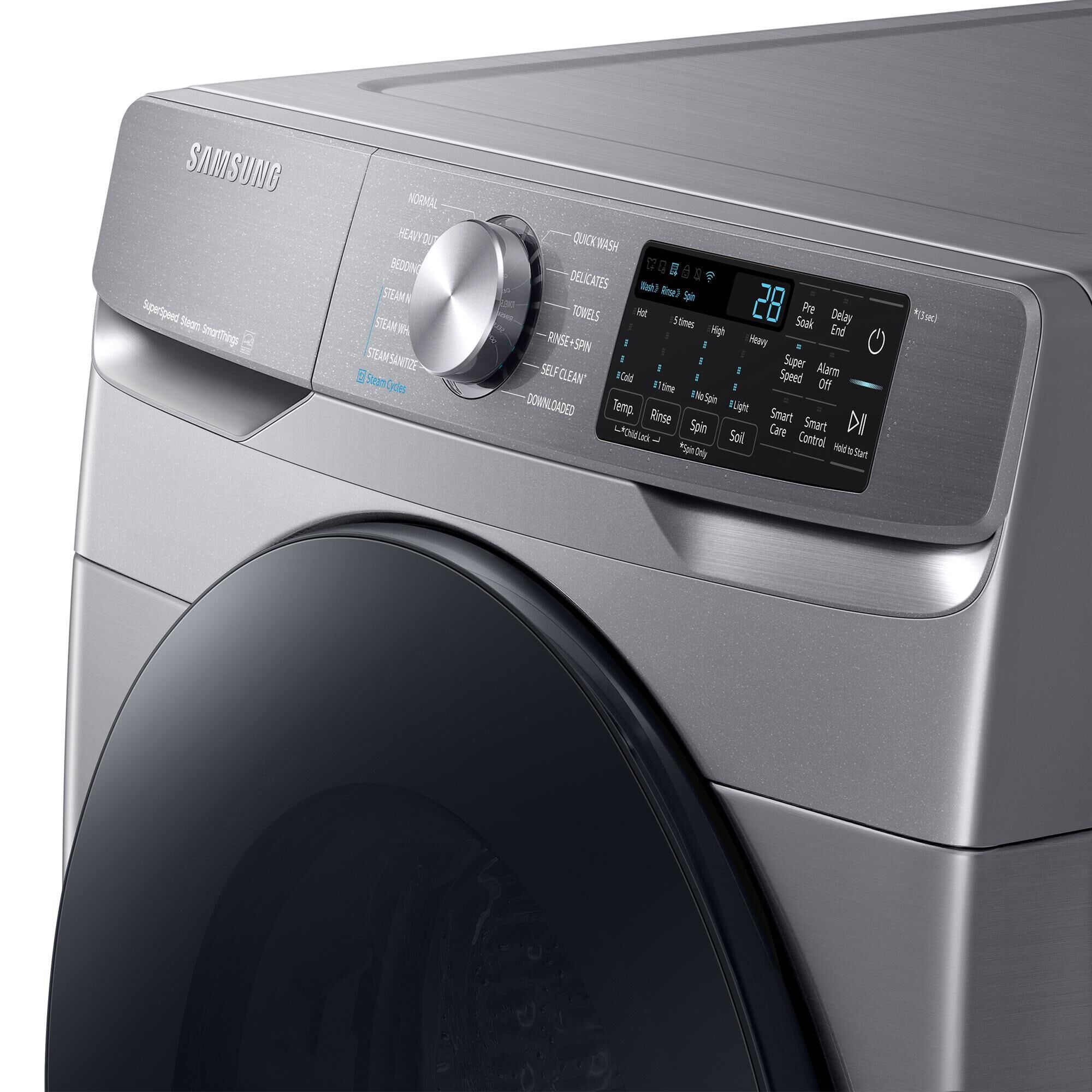 Samsung 4.5 Cu. Ft. Smart Front Load Washer with Super Speed Wash in Platinum, , large