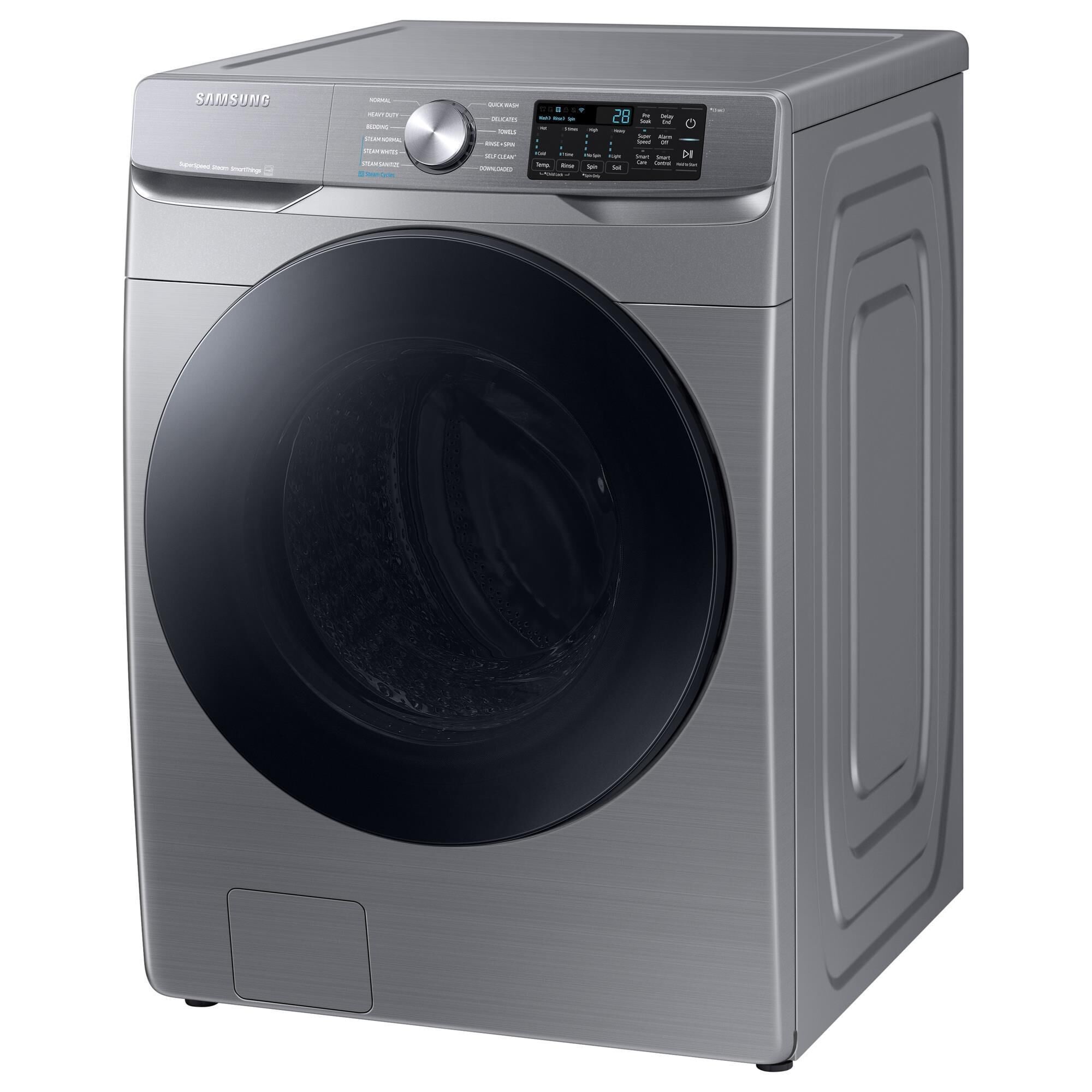 Samsung 4.5 Cu. Ft. Smart Front Load Washer with Super Speed Wash in Platinum, , large