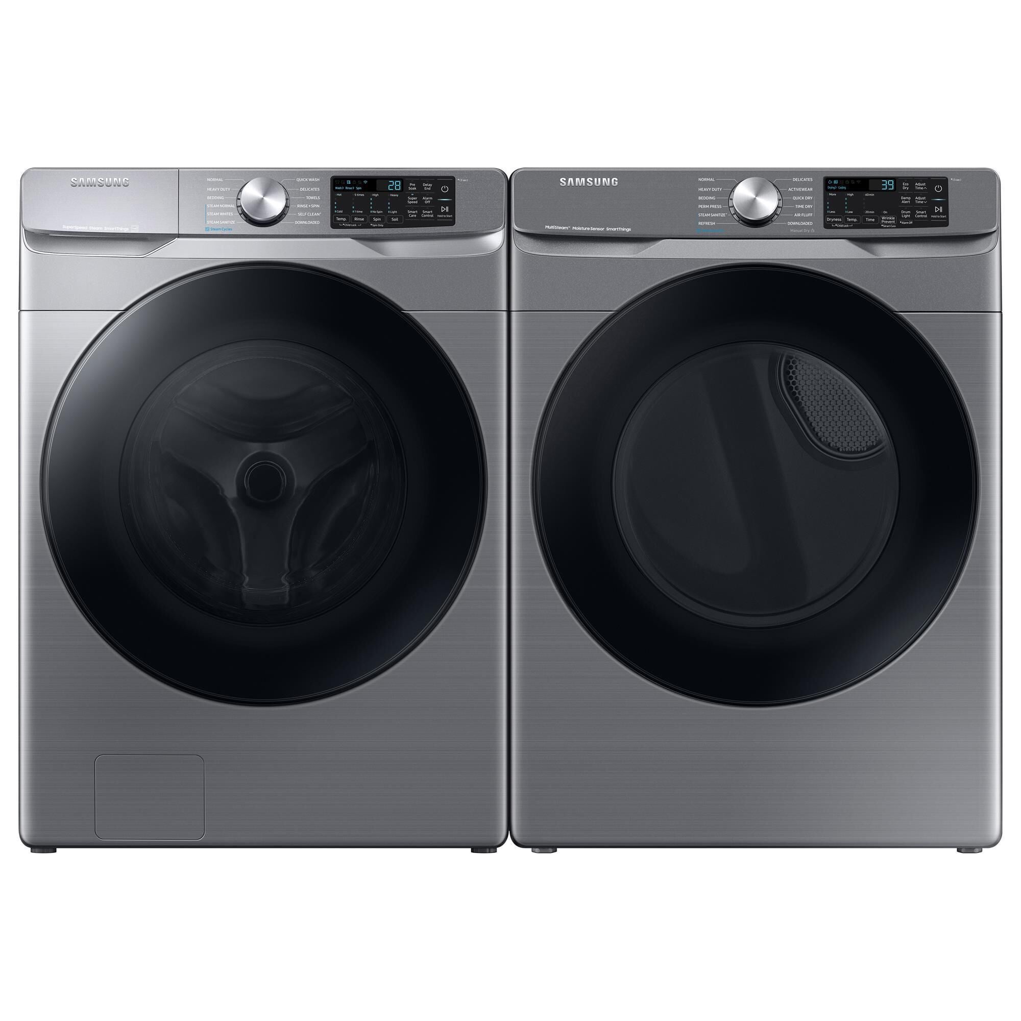 Samsung 4.5 Cu. Ft. Smart Front Load Washer with Super Speed Wash in Platinum, , large