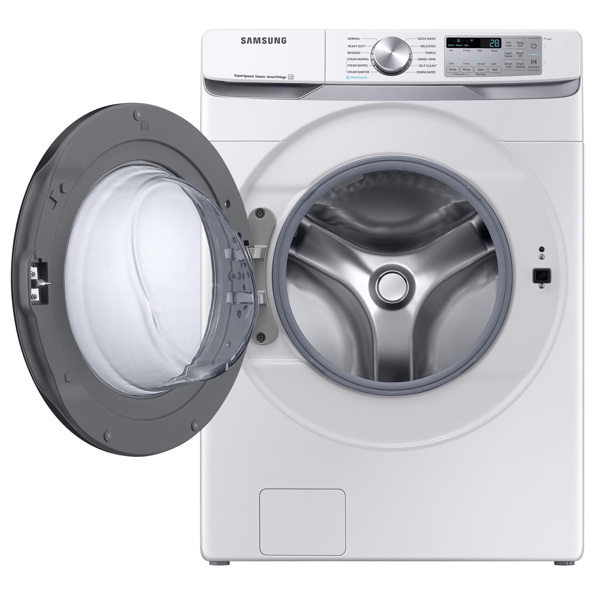 Samsung 4.5 Cu. Ft. Smart Front Load Washer with Super Speed Wash in White, , large