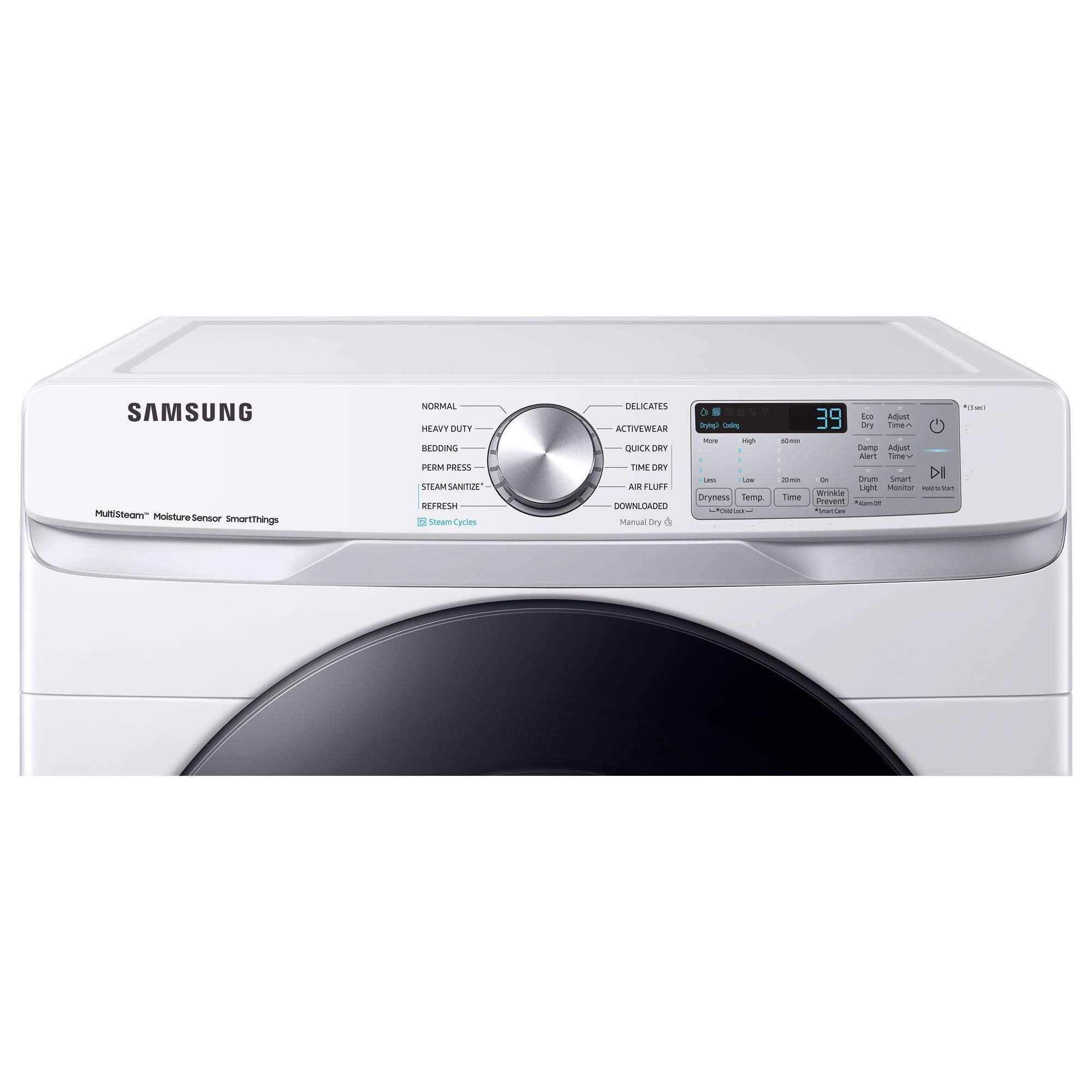 Samsung 7.5 Cu. Ft. Capacity Gas Dryer with Steam in White, , large