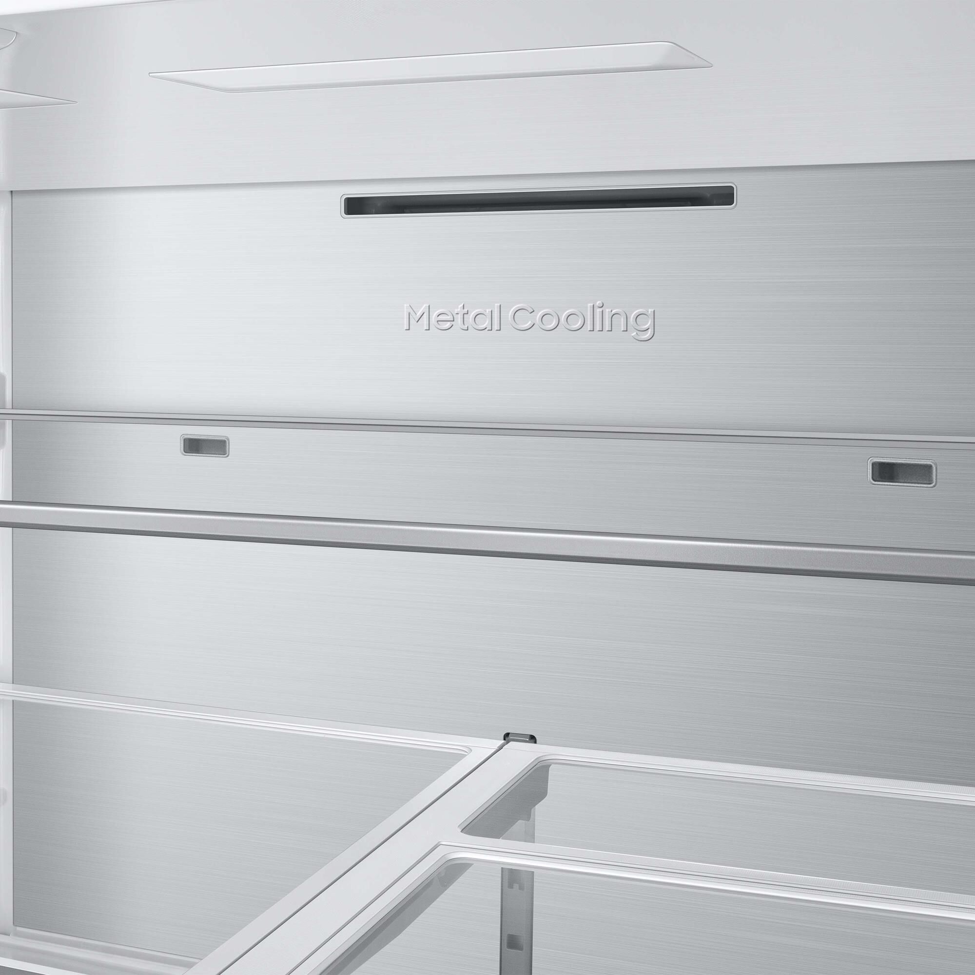 Samsung Bespoke 29 Cu. Ft. 4-Door French Door Refrigerator with Beverage Center in White Glass Panels, , large