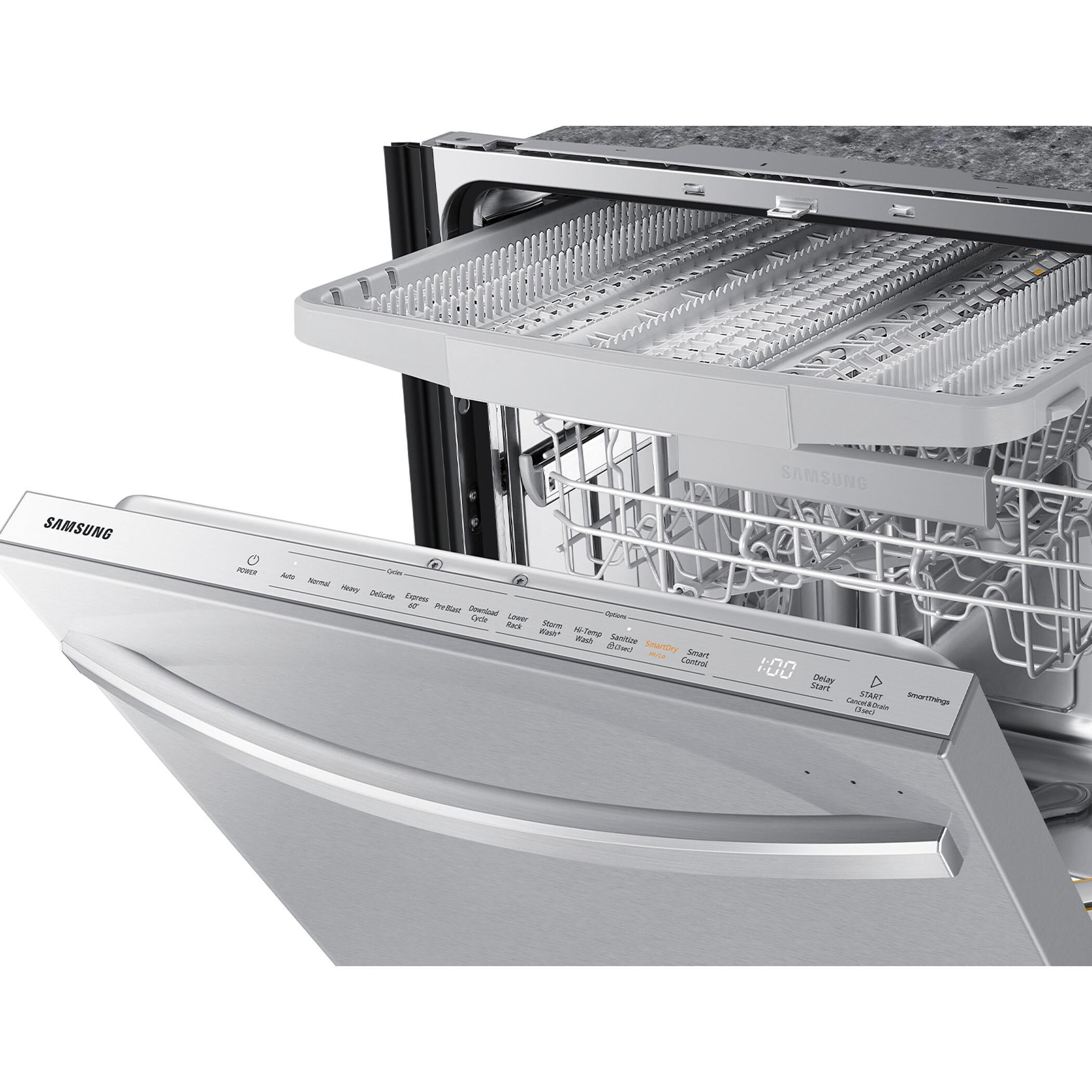 Samsung 24" Built-In Bar Handle Dishwasher with StormWash+ in Fingerprint Resistant Stainless Steel, , large