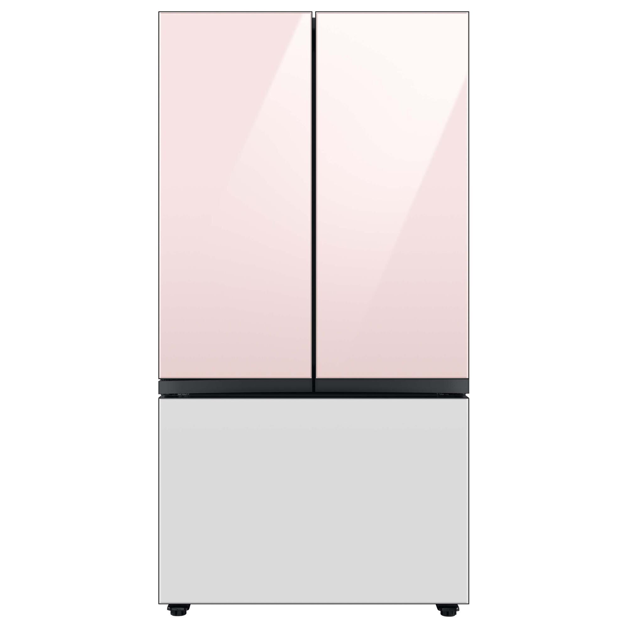 Samsung Bespoke 3-Door French Door Refrigerator Bottom Panel in White Glass, , large