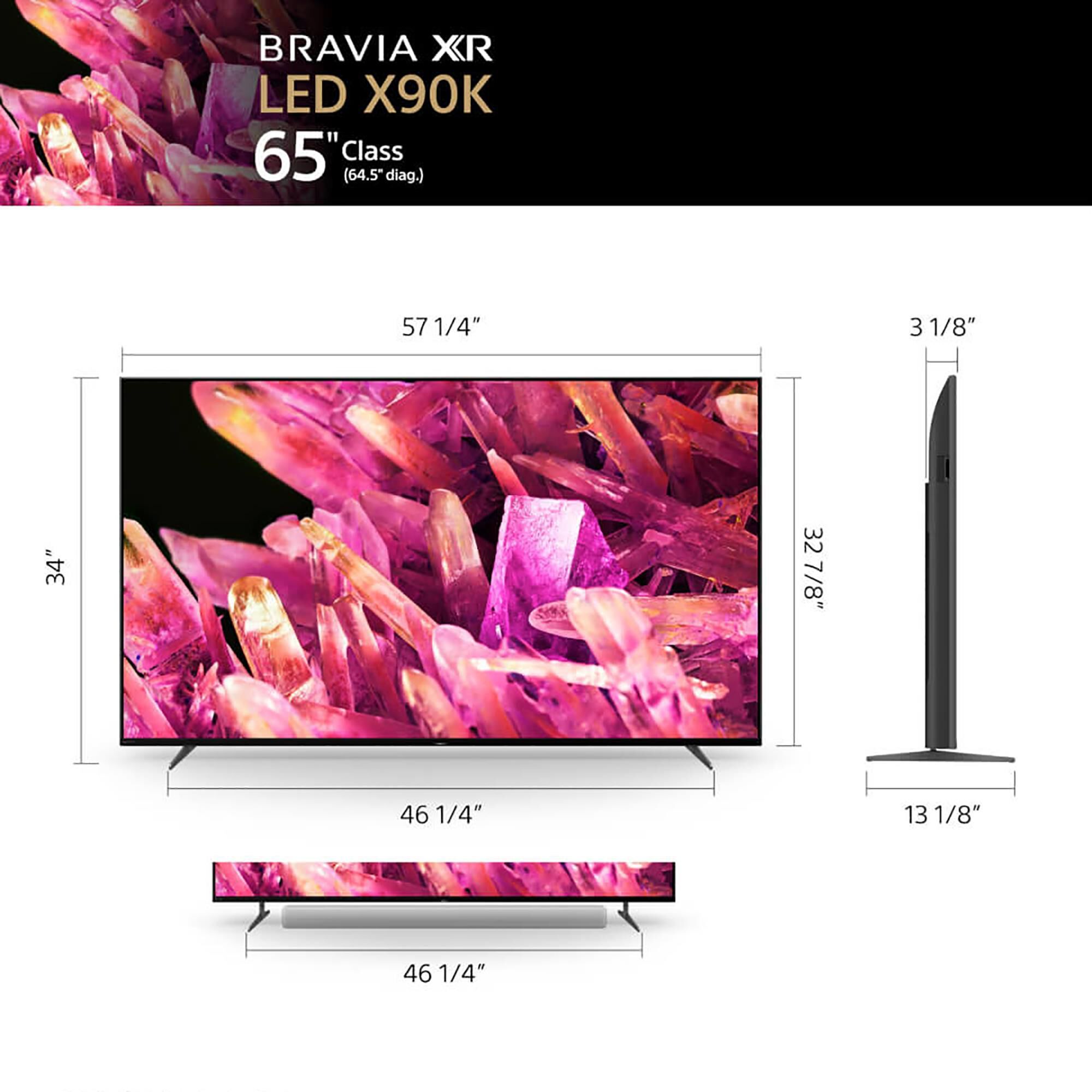 Sony 65" Bravia XR 4K HDR Full Array LED TV, , large